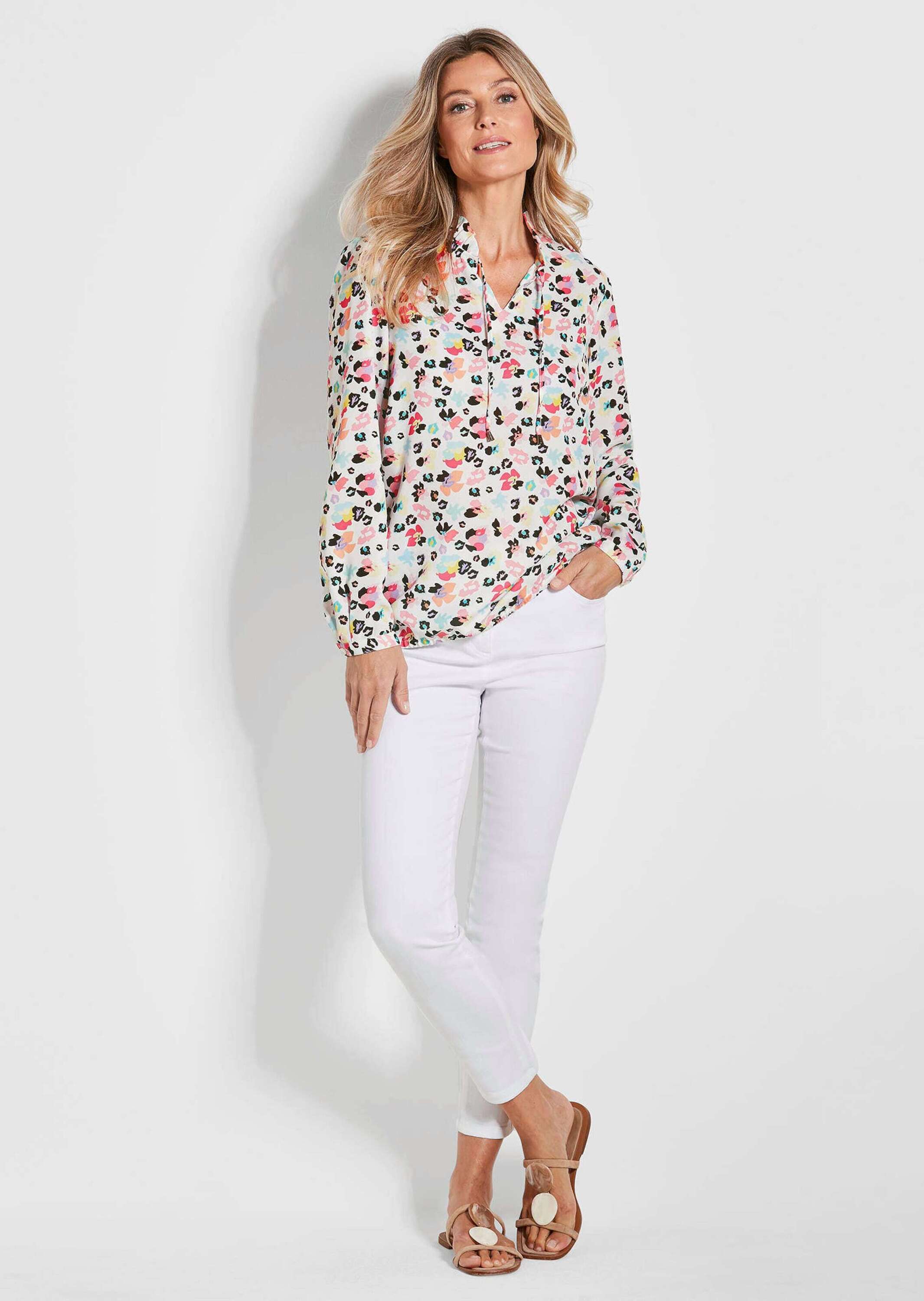 Thumbnail - GOLDNER Langarmbluse "Zeitlose Bluse mit einzigartigem Druck" Ohne