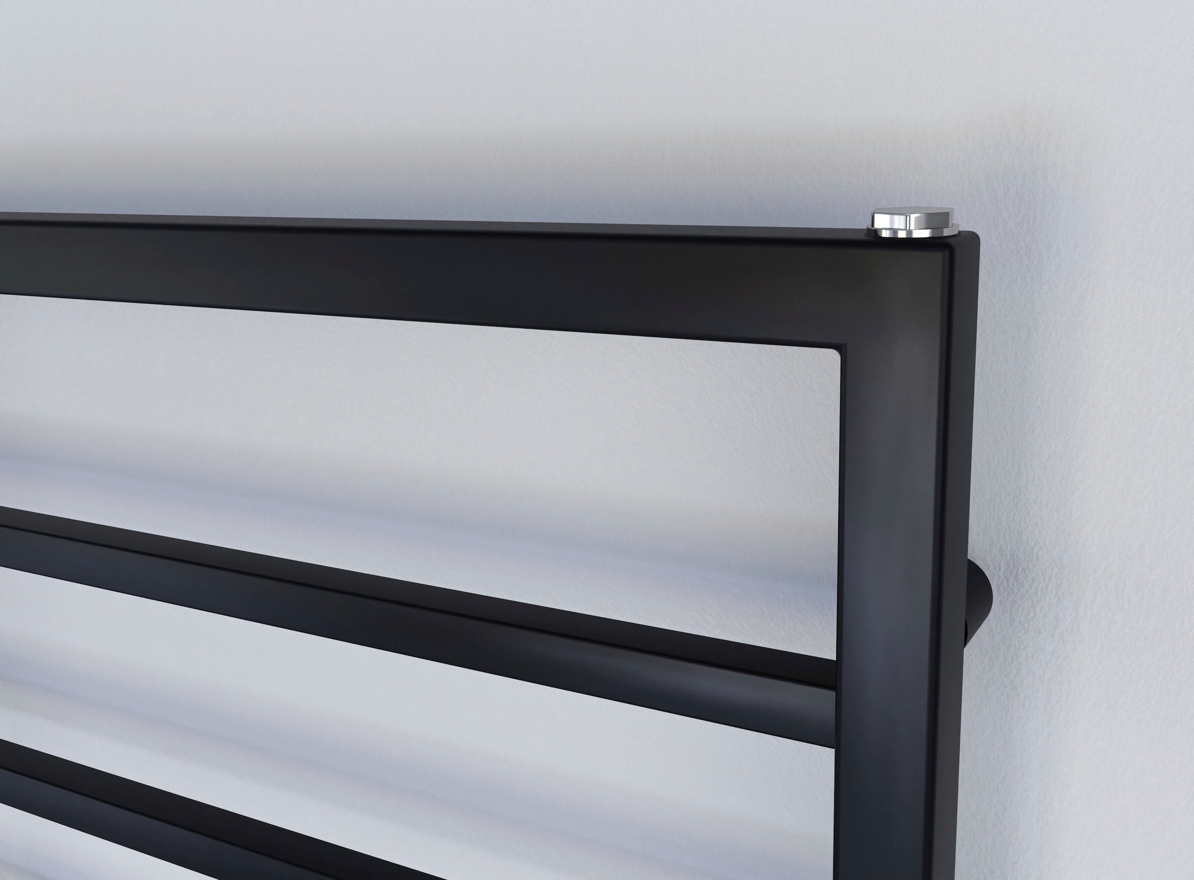Ximax Badheizkörper »Pure Slim, 1480 mm x 600 mm«, 575 Watt, Mittenanschluss, Schwarz Matt