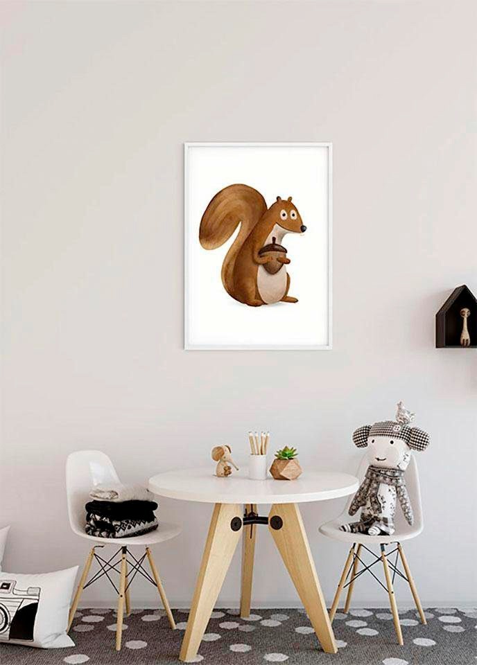 Komar Bild »Cute Animal Squirrel« Tiere 1 Stk. tlg. Wandbild zur Dekoration - ohne Rahmen