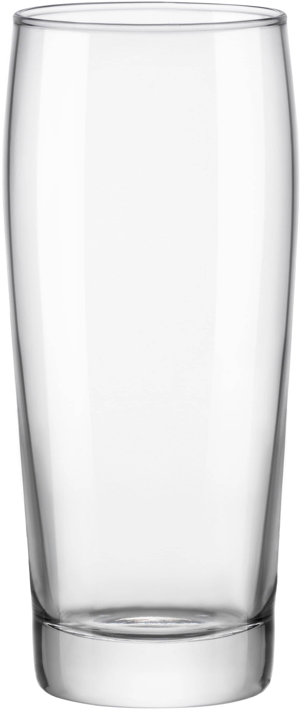 VAN WELL Bierglas "Willybecher", Ø 6,5cm x 14,3cm, 250ml, 12 Stk., transparent, Trinkgefäße, 0,25 L, geeicht, spülmaschinenfest, Gastronomiequalität,