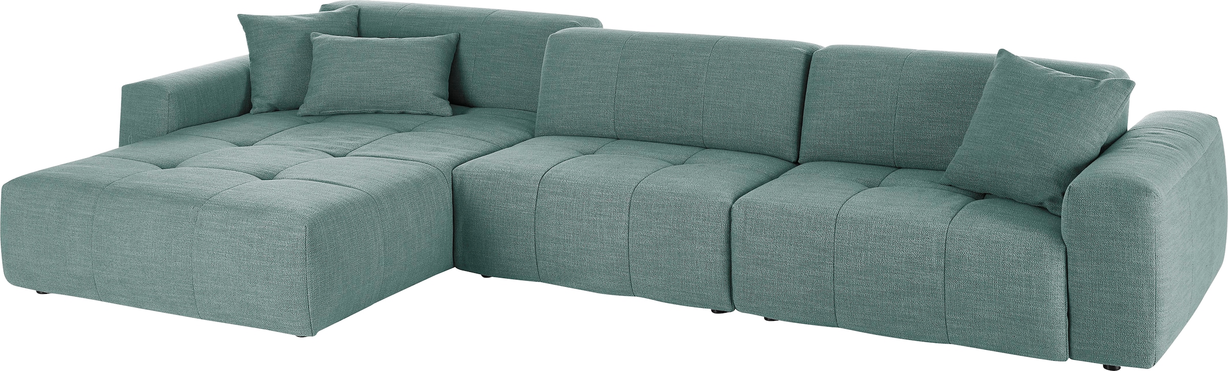 3C Candy Ecksofa »Yoshy mit Komfortfunktionen, modern und bequem, L-Form«, Zwei verschiedene Sitztiefen durch verstellbare Rückenlehne