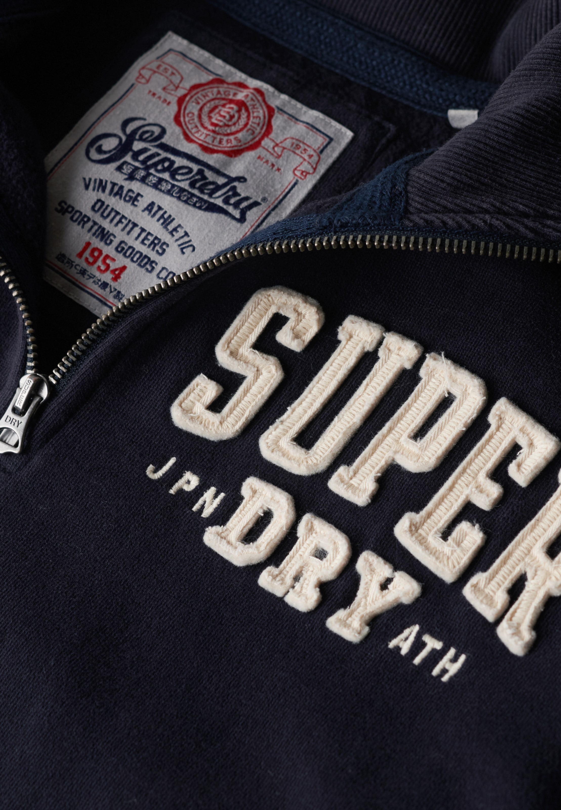 Superdry Sweatshirt »VINTAGE ATHLETIC ZIP HENLEY«