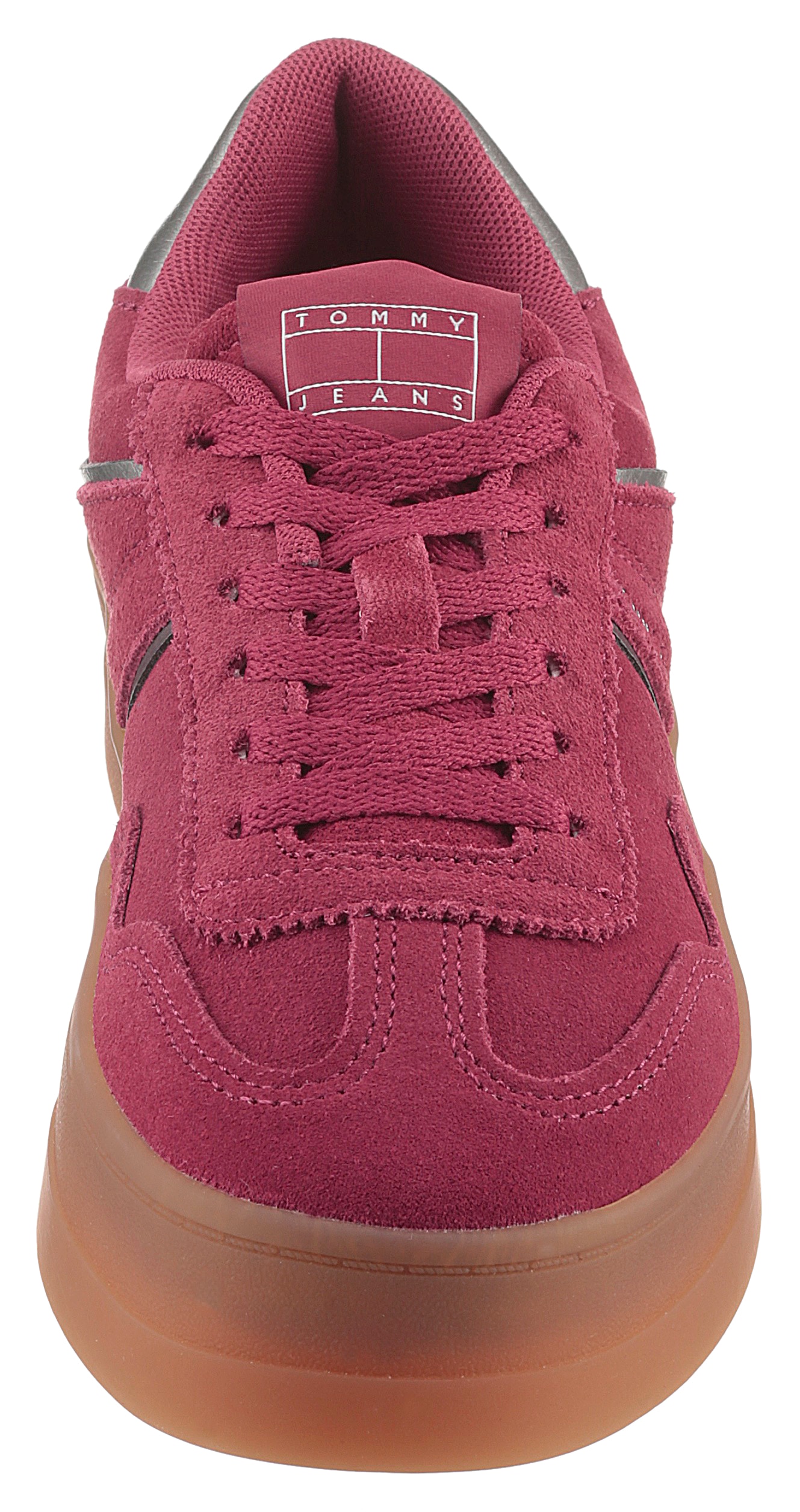 Tommy Jeans Plateausneaker »THE GREENWICH FLATFORM ELEVATED«, Schnürschuh, Freitzeitschuh, Halbschuh mit Logo-Aufnäher