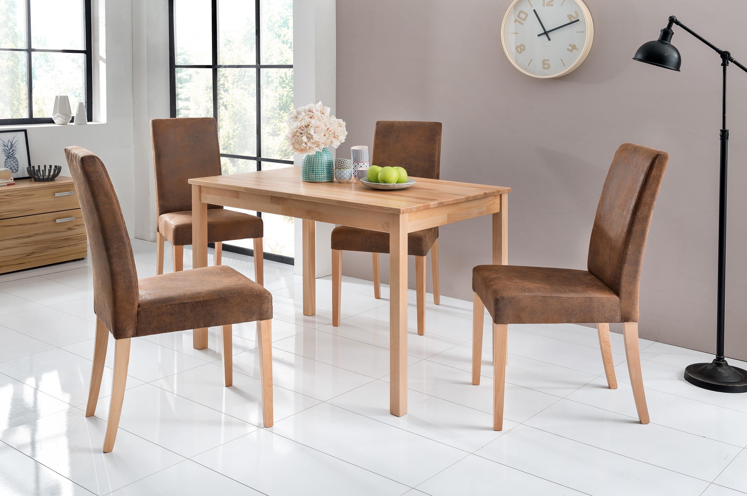 Home affaire Esszimmerstuhl "Lea, TOPSELLER" (Set) 2 Stk. Microfaser strapa günstig online kaufen