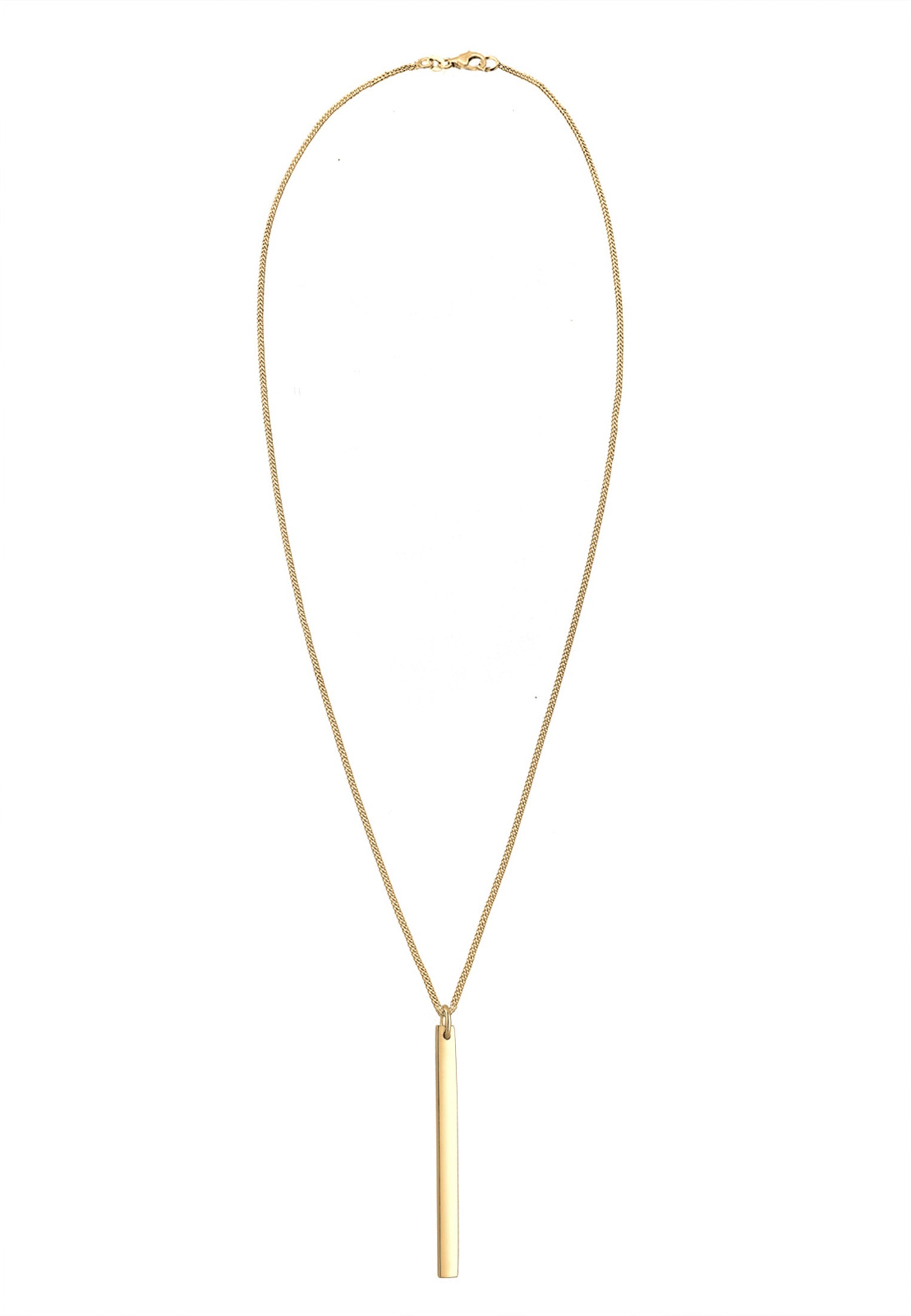 Kette mit Anhänger ELLI "Anhänger Rechteck Schmuck Geschenk 925 Sterling Silber" Gr. 55, gold, Halsketten, Damen, 55, ohne Stein, Silber 925 (Sterlingsilber), L: 45 2