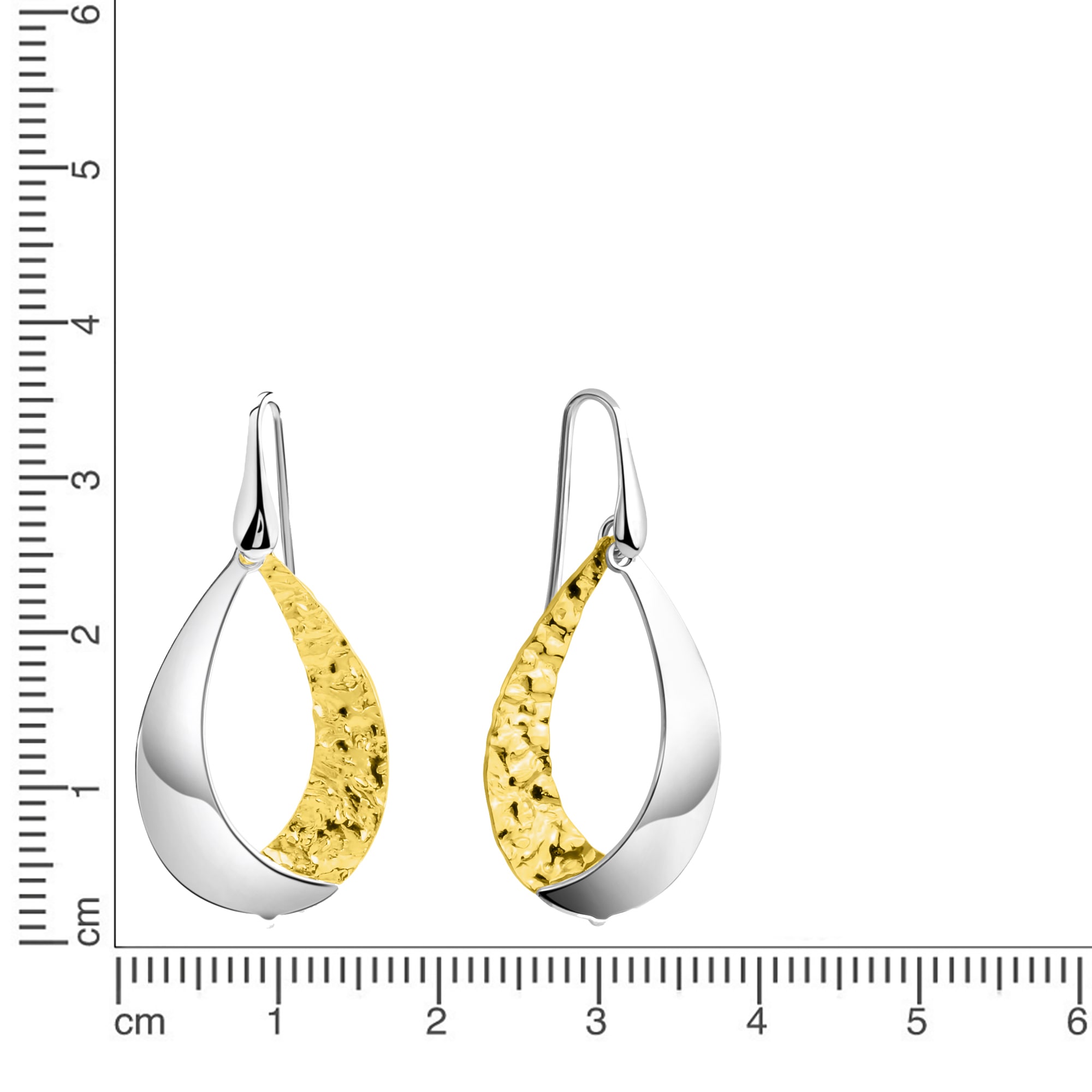 Zeeme Paar Ohrhänger »925/- Sterling Silber bicolor«