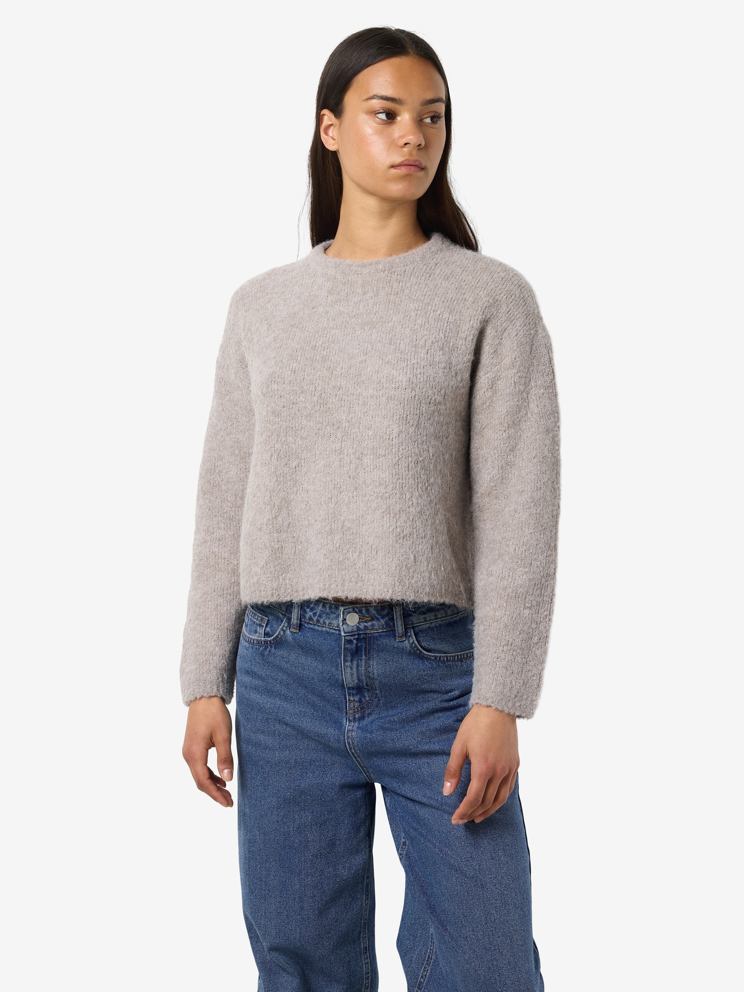 Noisy may Rundhalspullover "NMDOLLY L/S O-NECK KNIT FWD NOOS" günstig online kaufen