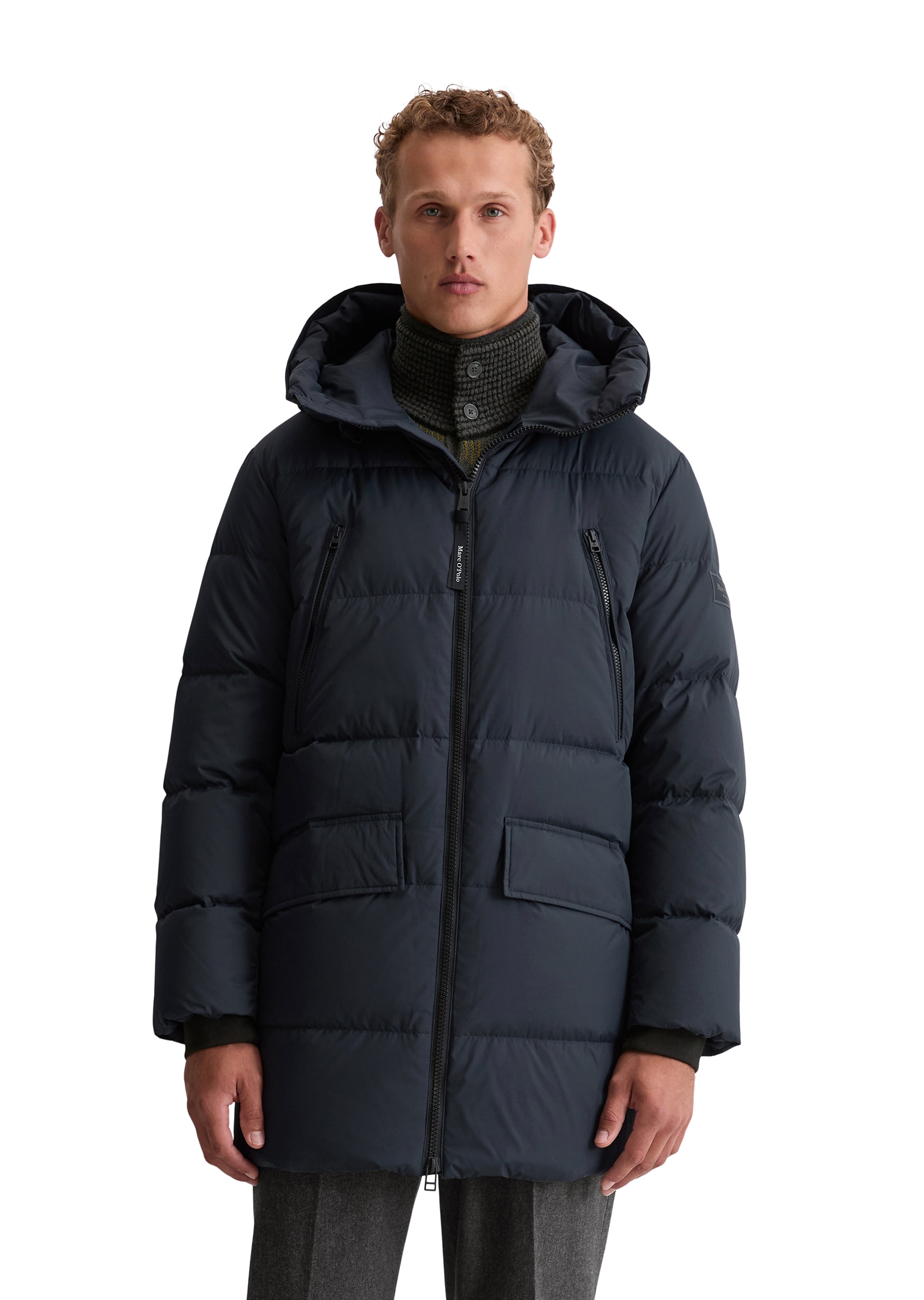 Marc OPolo Daunenjacke, mit Kapuze, Pufferjacke, regular fit, eingesetzte, günstig online kaufen