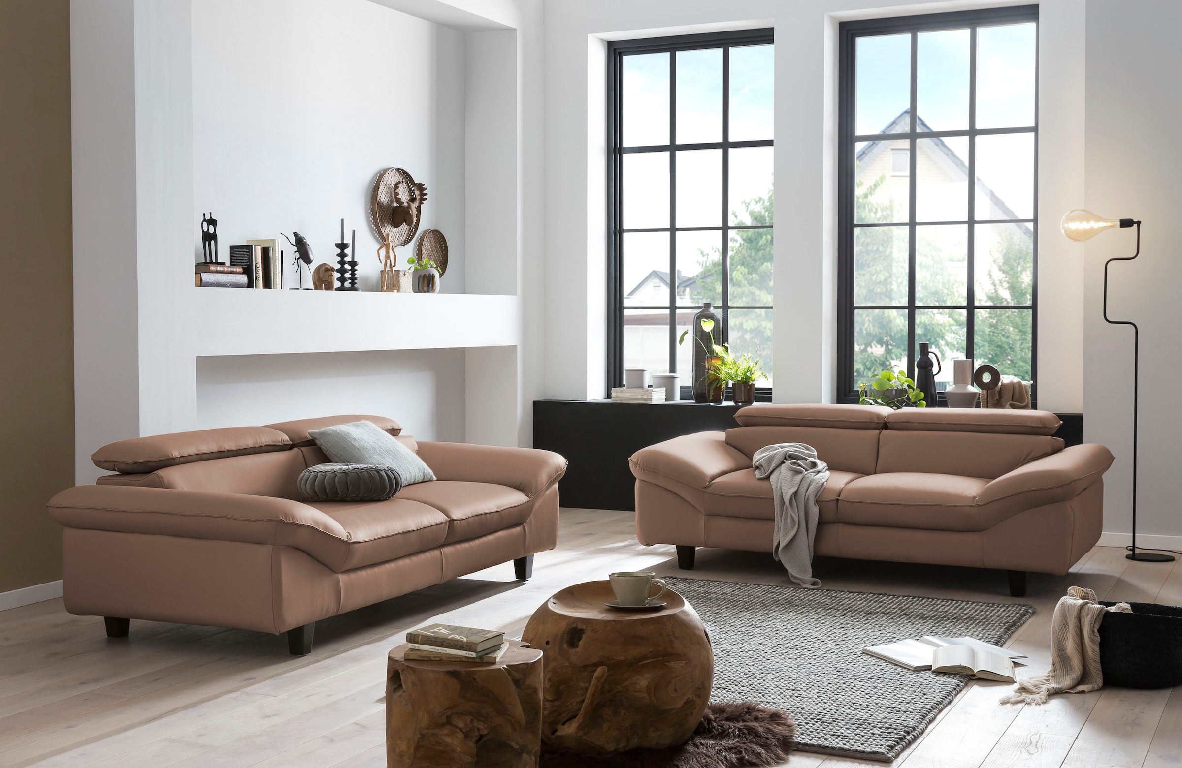 Home affaire 3-Sitzer »Pilot«, Big-Sofa mit Kopfteilverstellung