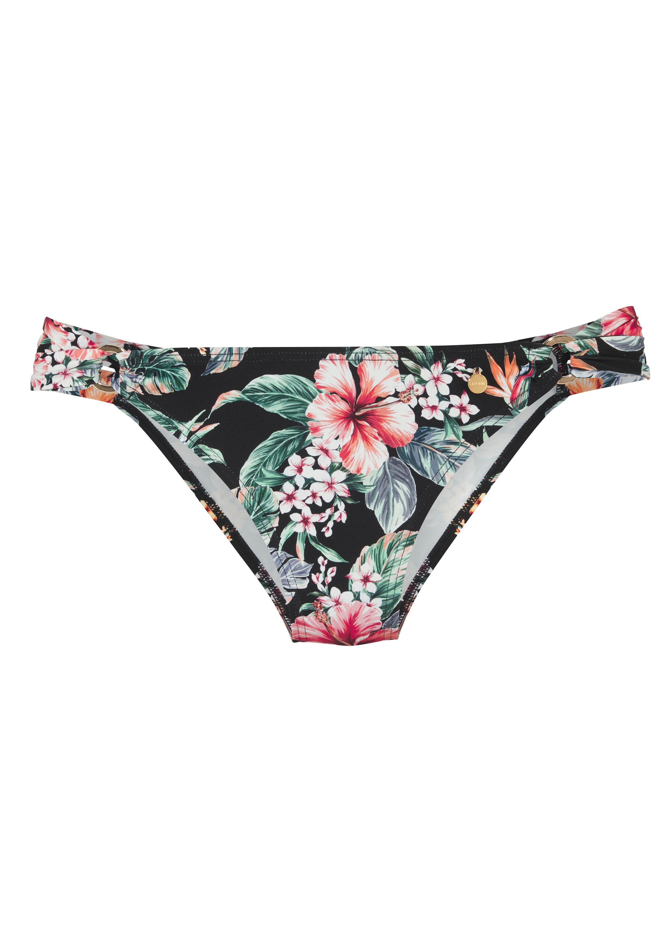 LASCANA Bikini-Hose »Salsa«, mit Zierringen und tollem Blumenprint
