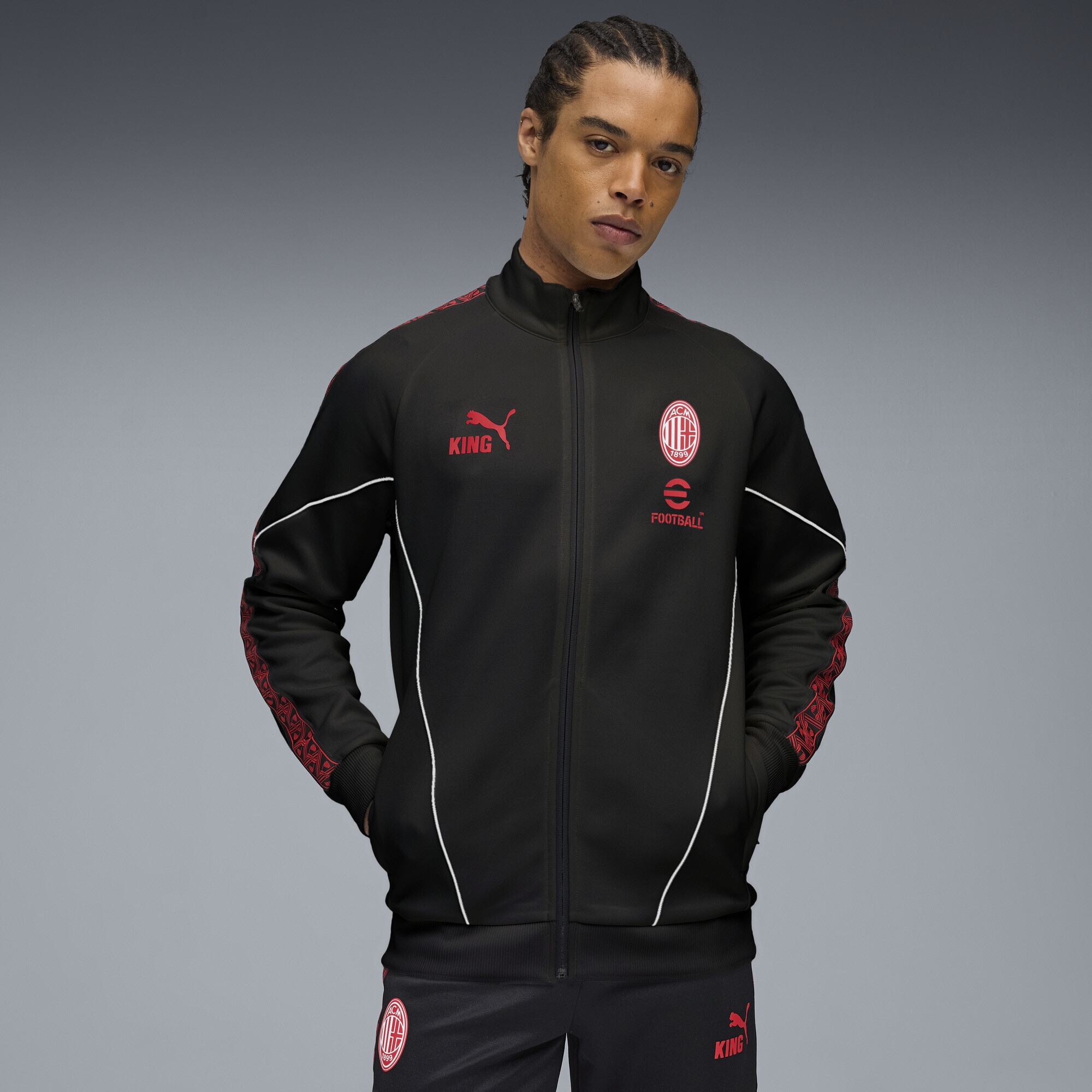 PUMA Sweatjacke »AC Milan KING Anthem Jacke Herren«