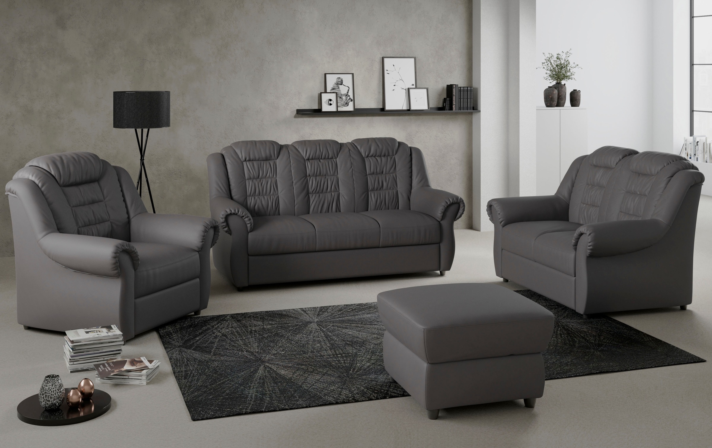 Home affaire 2-Sitzer »Boston«, Sofa mit hoher Rückenlehne