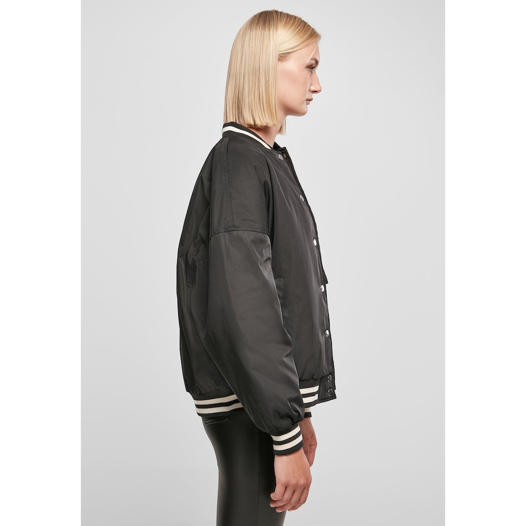 URBAN CLASSICS Anorak »Urban Classics Damen Ladies Oversized Recycled College Jacket«, (1 St.), ohne Kapuze