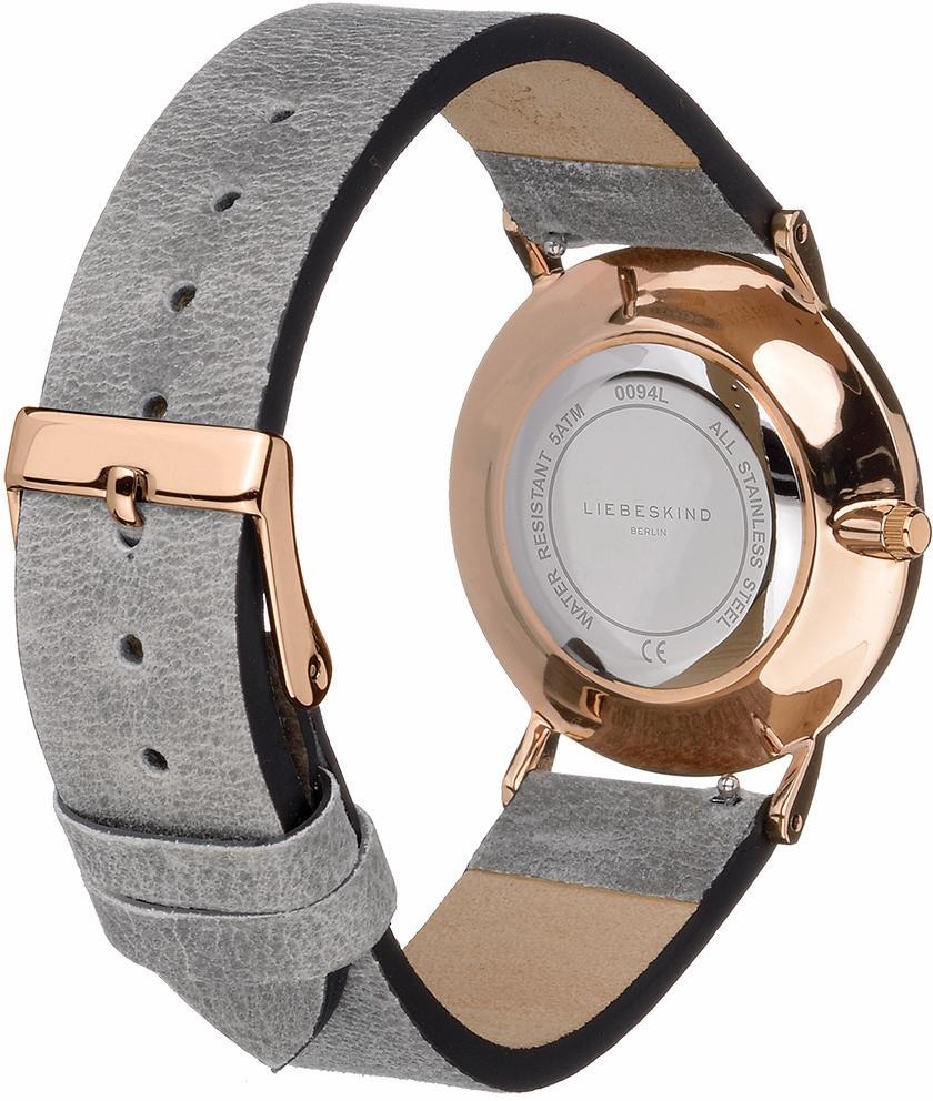Liebeskind Berlin Quarzuhr »New Case« Armbanduhr, Damenuhr, analog, Lederband