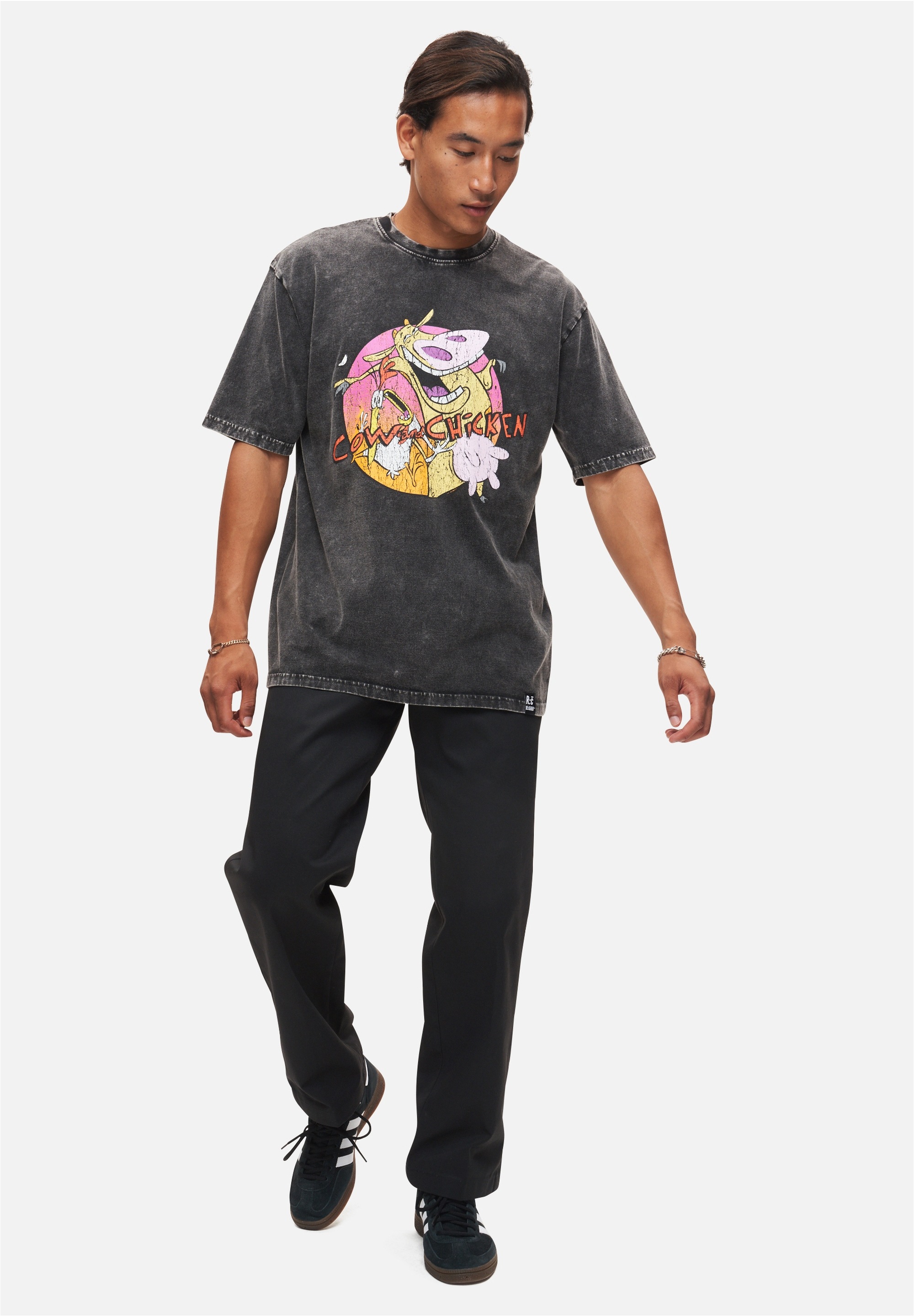 Recovered T-Shirt "Cow & Chicken", (1 tlg.), mit lustigem Frontprint im Com günstig online kaufen