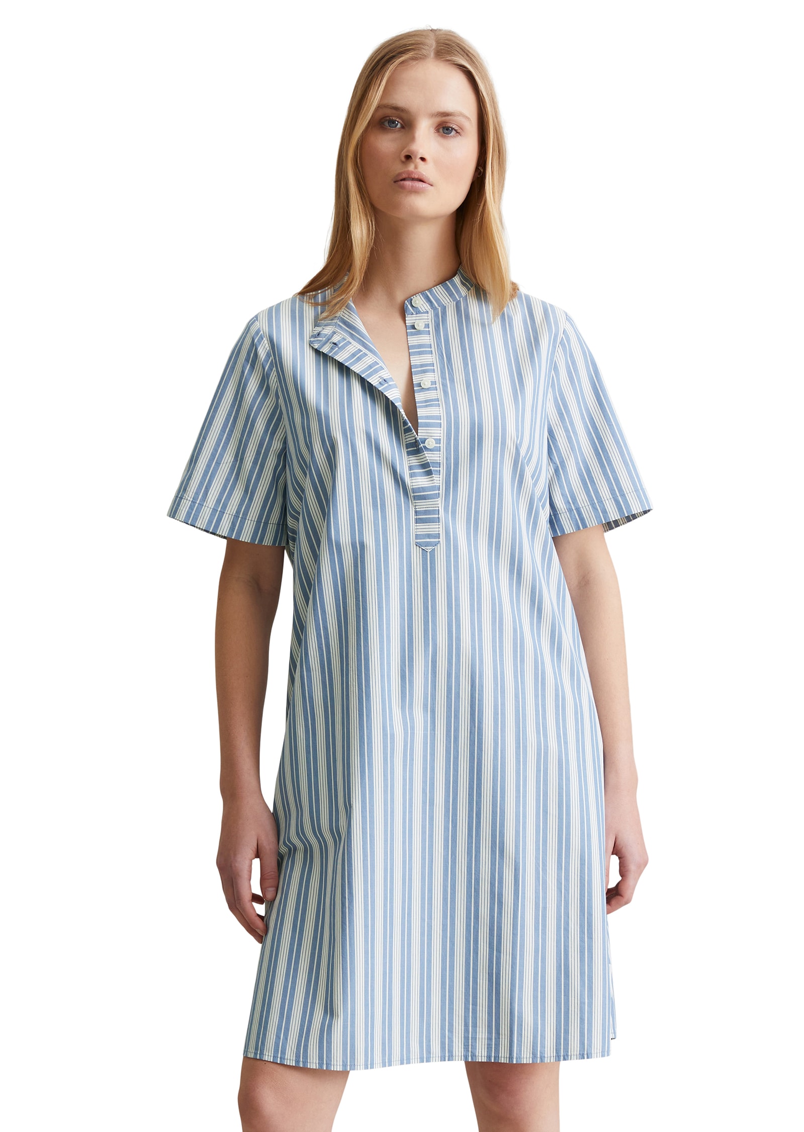 Marc OPolo DENIM Hemdblusenkleid Seitennahttaschen gestreift, A-Shape günstig online kaufen