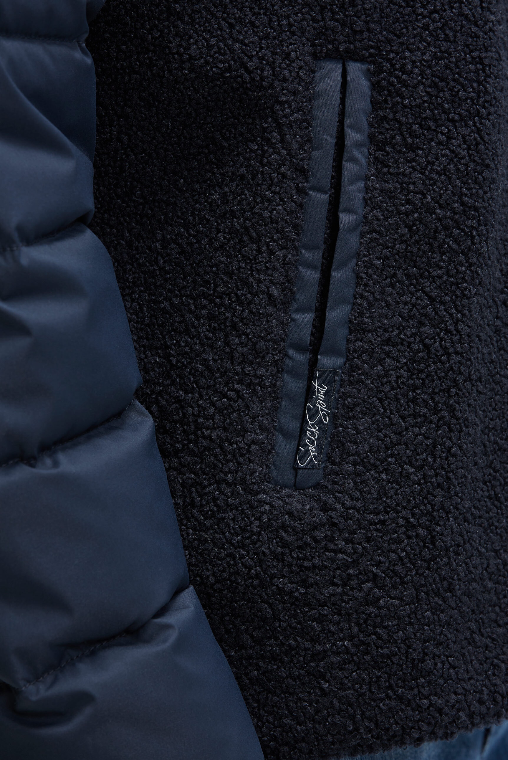 SOCCX Fleecejacke mit Kapuze mit Windbreaker-Bündchen