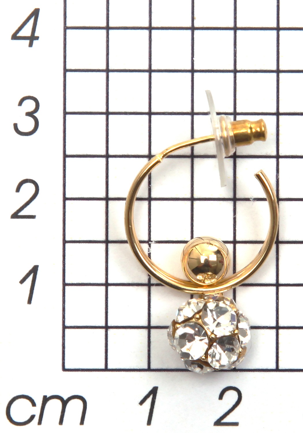 Firetti Paar Creolen »Ohrschmuck Glitzerkugel«, mit Glasstein