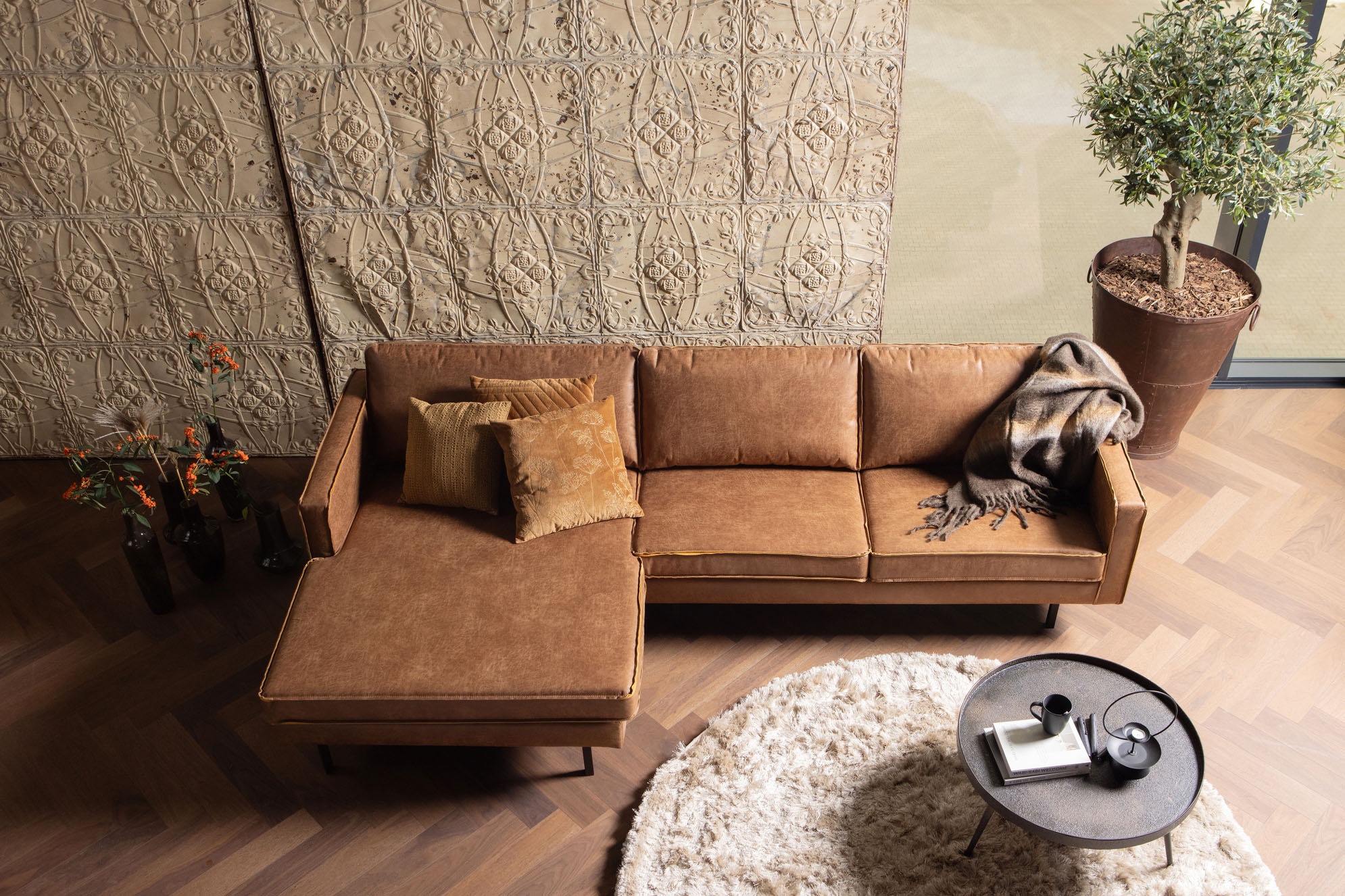 WOOOD Ecksofa »Rodeo Chaise Longue«, frei im Raum stellbar, H 85 cm x B 300 cm