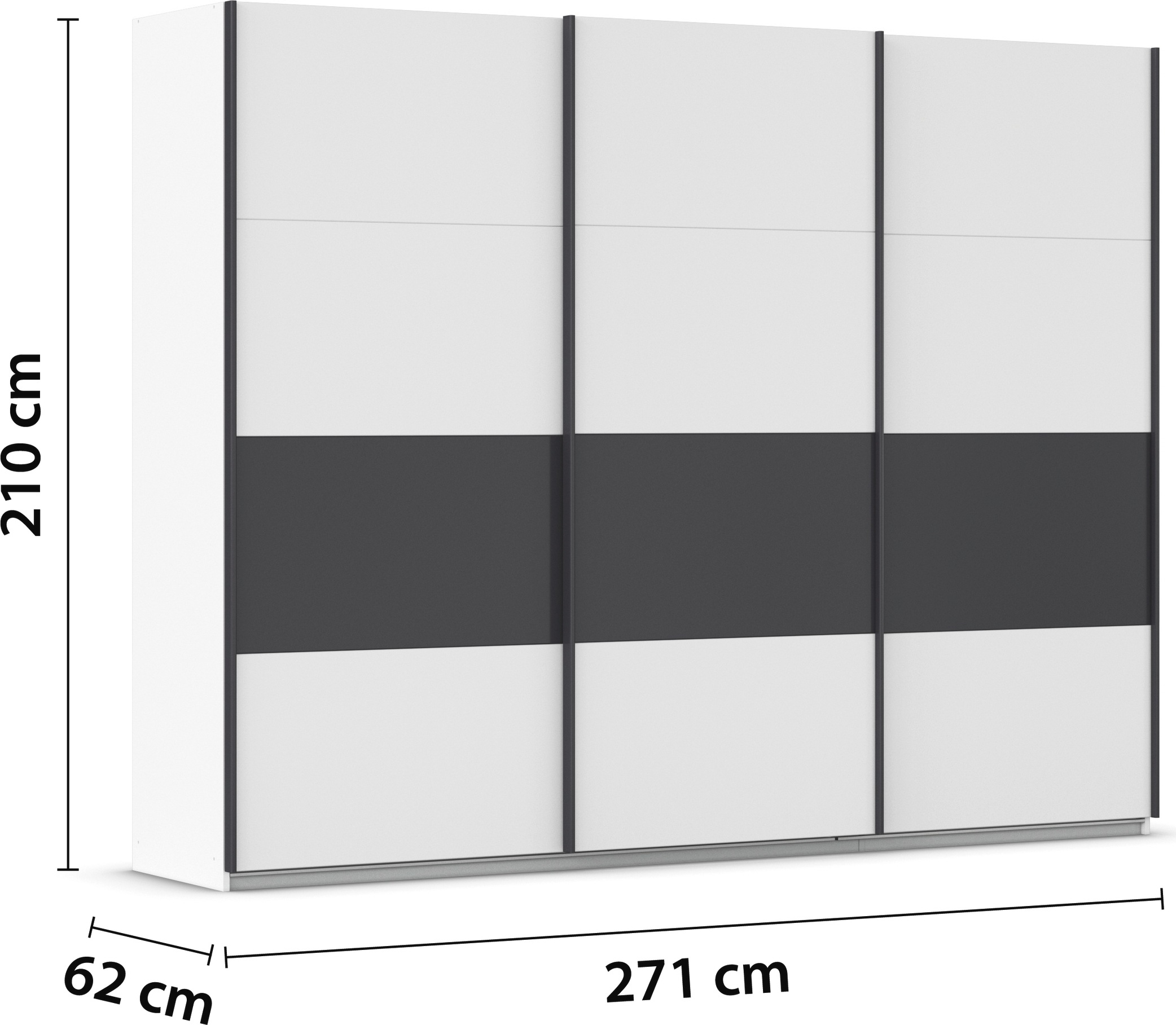 rauch Schwebetürenschrank »Schwebetürenschrank Kleiderschrank Schrank Garderobe CORTONA«, inkl. Inneneinteilung, 2 Stoffboxen und zusätzlichen Einlegeböden