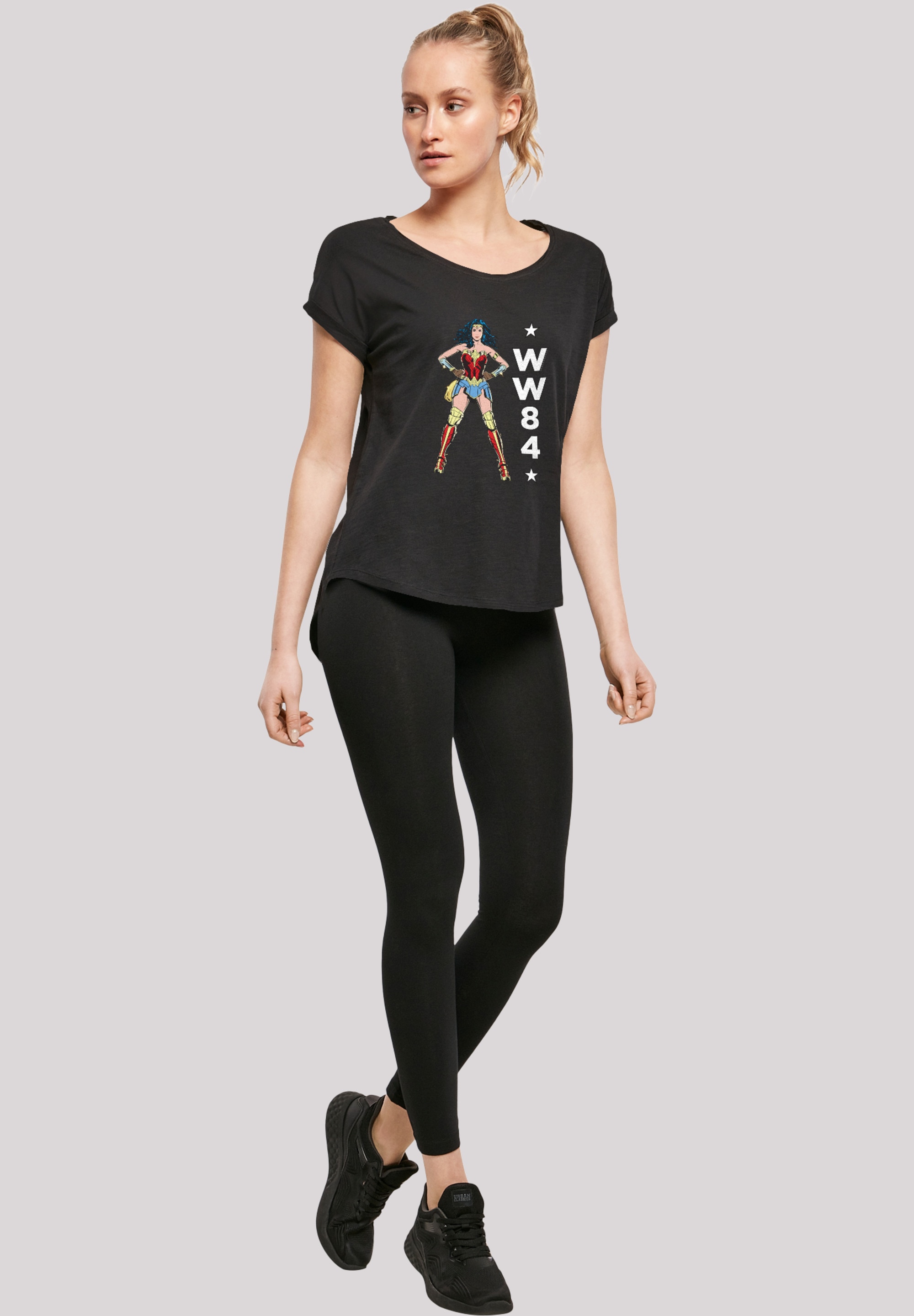 F4NT4STIC T-Shirt »DC Comics Wonder Woman 84 Standing«, Damen,Premium Merch,Lang,Longshirt,Bedruckt
