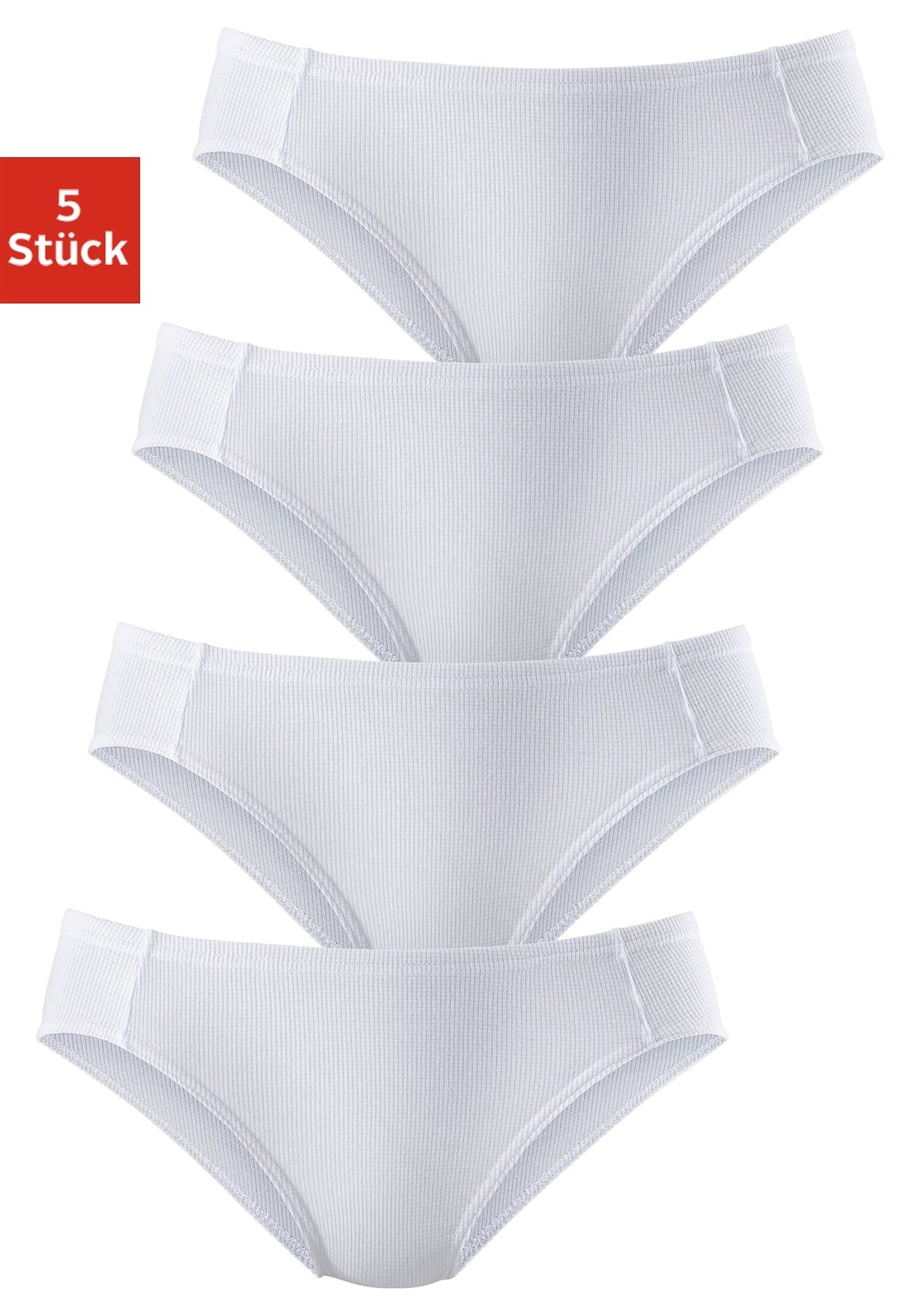 petite fleur by Lascana Bikinislip 5er-Pack, aus weicher Pikee-Qualität