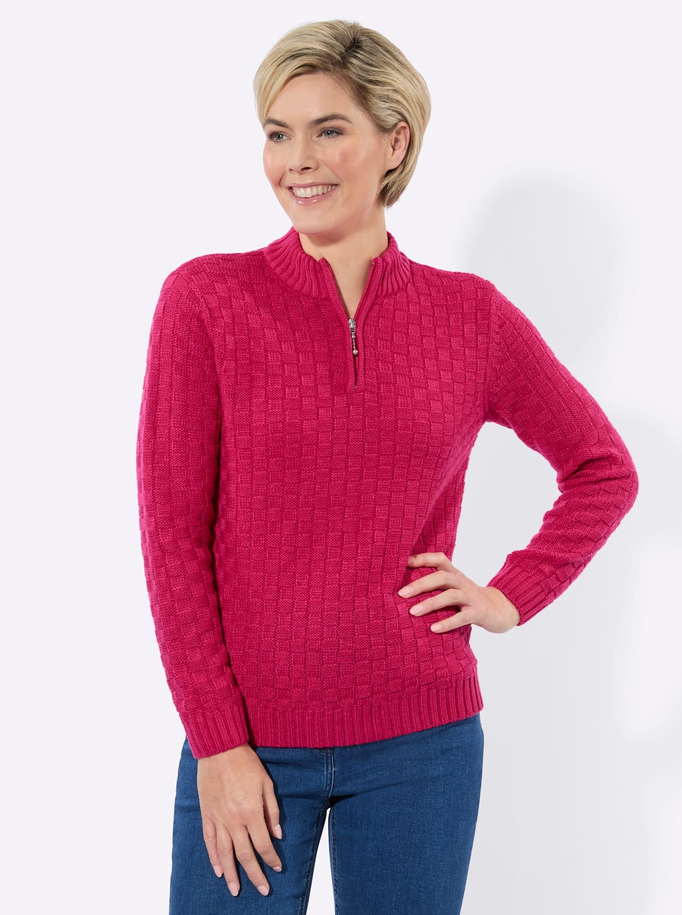 Classic Basics Stehkragenpullover "Strickpullover"
