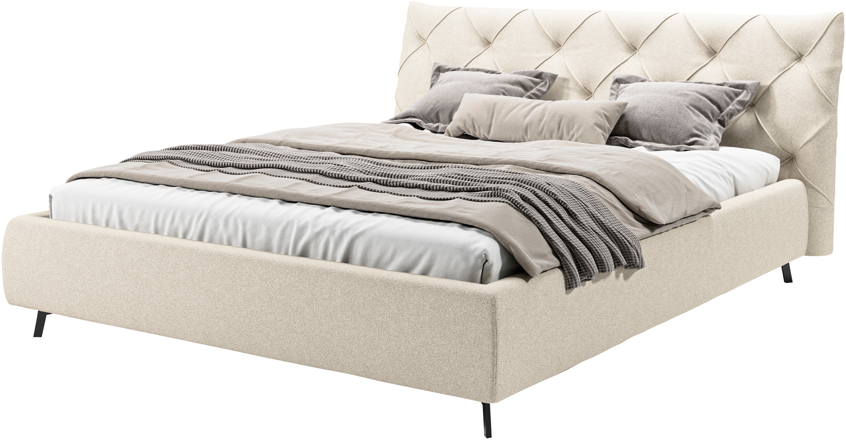 Home affaire "Elloree, in 4 Breiten bis 200cm, auch in Leder" Kopfteilhöhe 105 cm, belastbar bis 280 kg, auch in Überlänge 220cm
