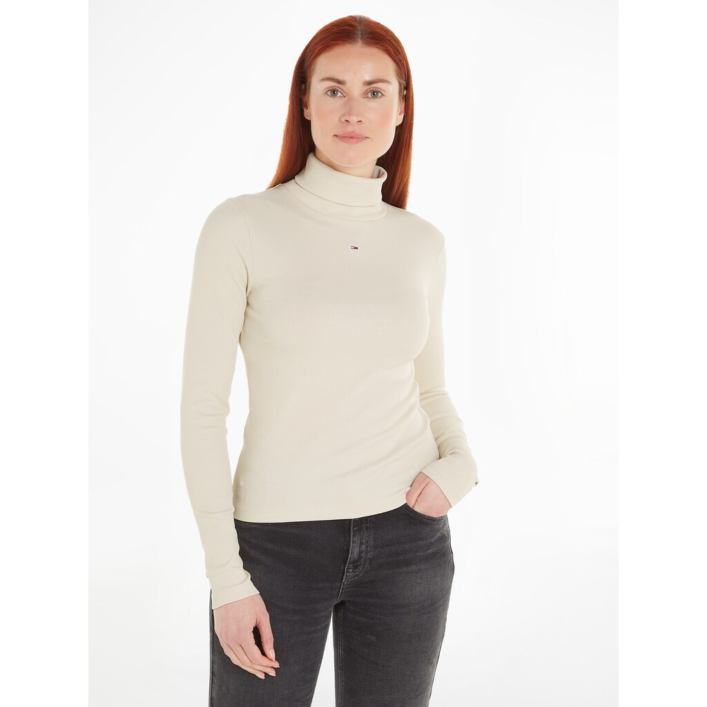 Tommy Jeans Stehkragenshirt »Essential Rib Shirt Slim Turtelneck Rollkragen Longsleeve«