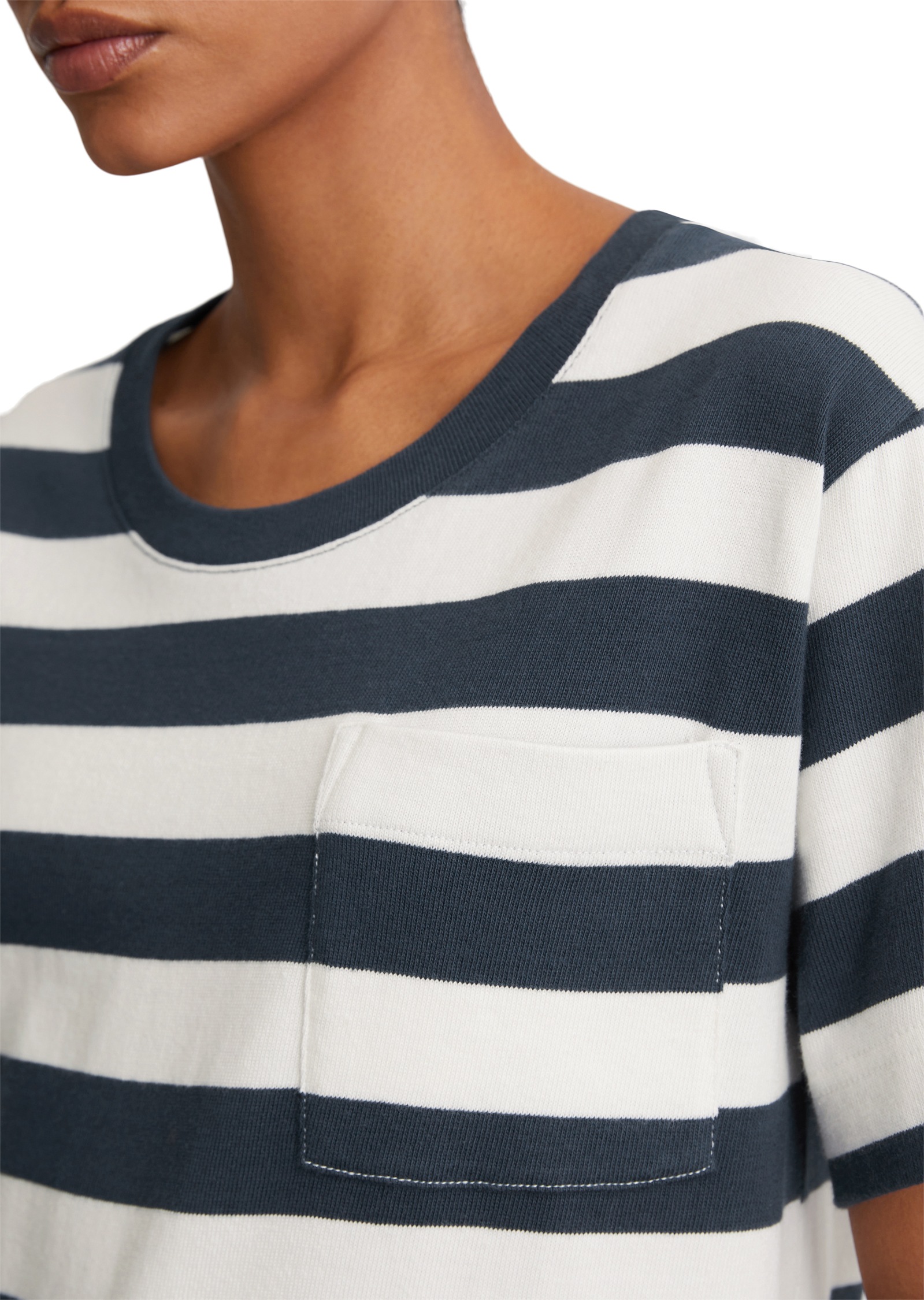 Thumbnail - Marc OPolo T-Shirt seitliche Schlitze, geringelt