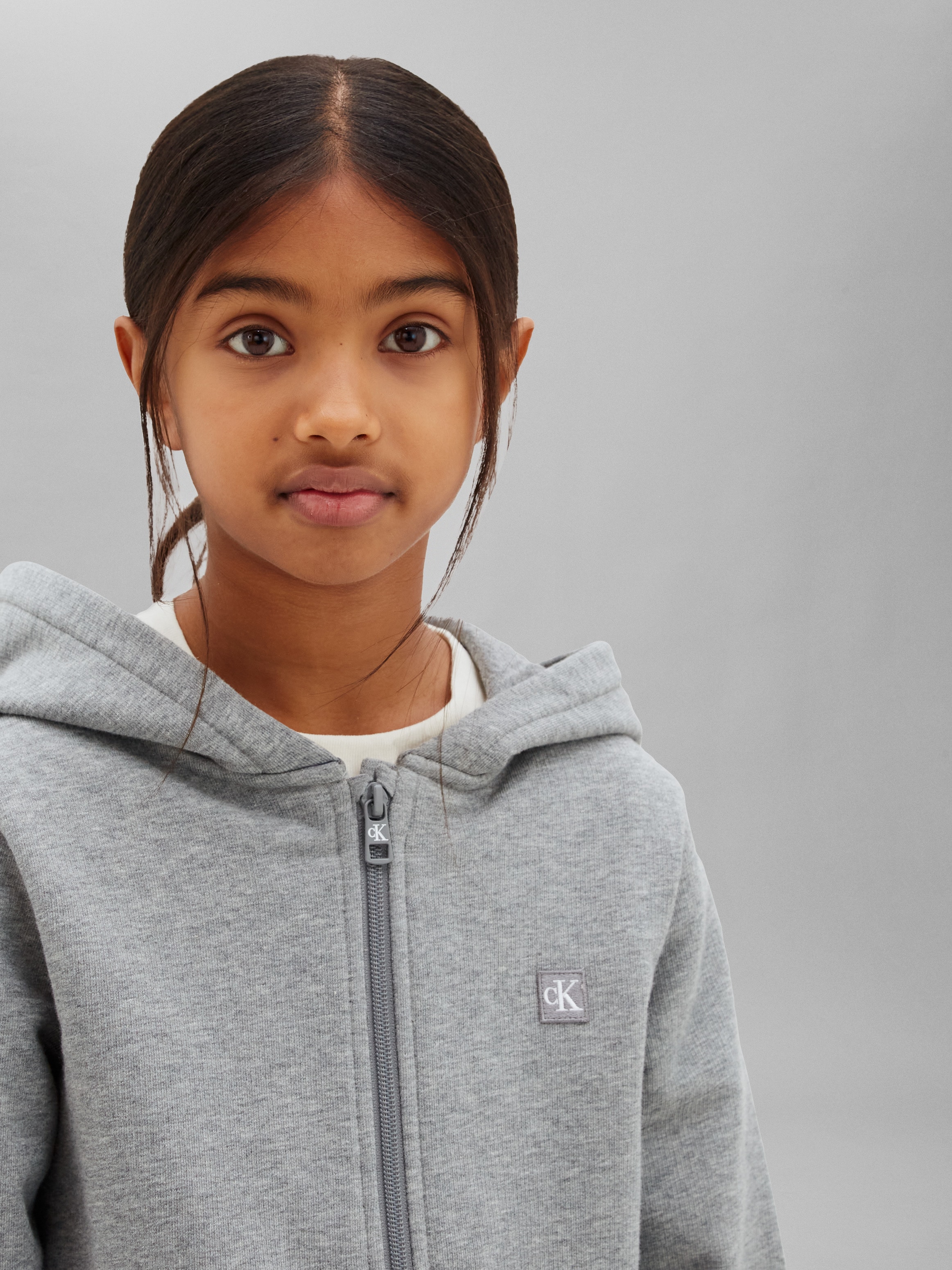 Calvin Klein Jeans Sweatjacke »MINI BADGE ZIP-THROUGH« Regular fit, Badge