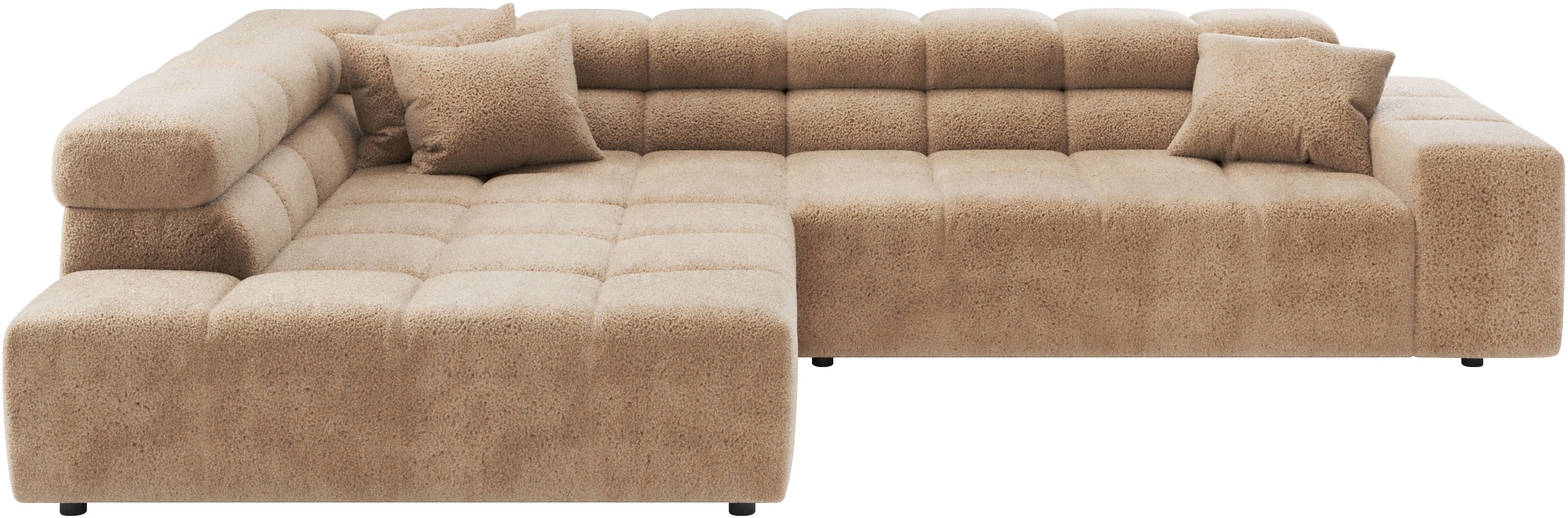 Home affaire Ecksofa "Ancona, Ecksofa, incl. Kopfteilverstellung, Breite 319 cm, L-Form" wahlweise elektrische Sitztiefenverstellung