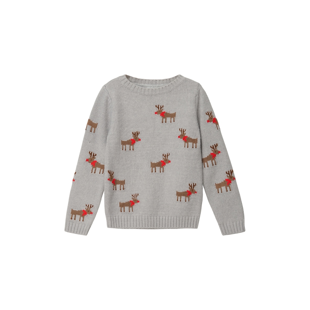 s.Oliver Junior Strickpullover, mit Rentier-Intarsien