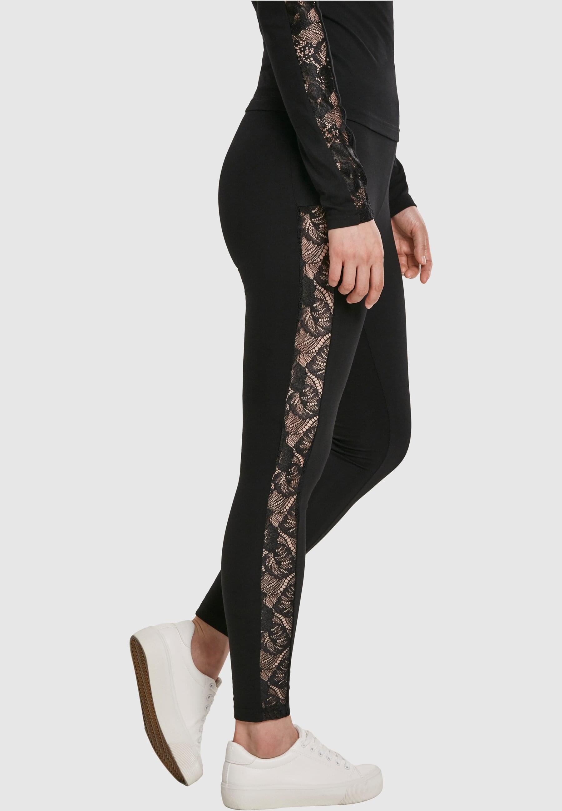 URBAN CLASSICS Leggings »Urban Classics Damen Ladies Lace Striped Leggings«, (1 tlg.)