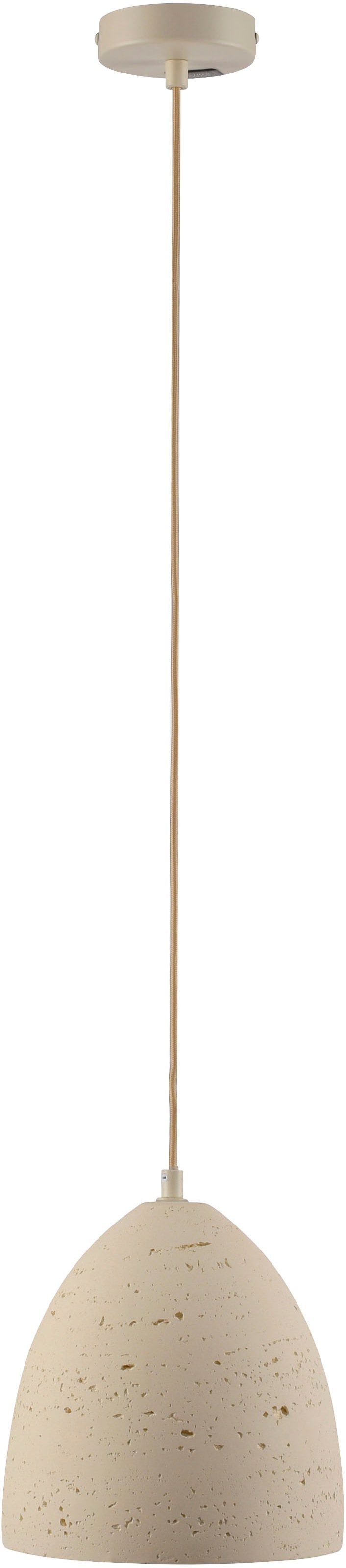 SCHÖNER WOHNEN-Kollektion LED Pendelleuchte »TRAVENTA« E27 1 Stk. SCHÖNER WOHNEN Kollektion, Travertinoptik, Downlight