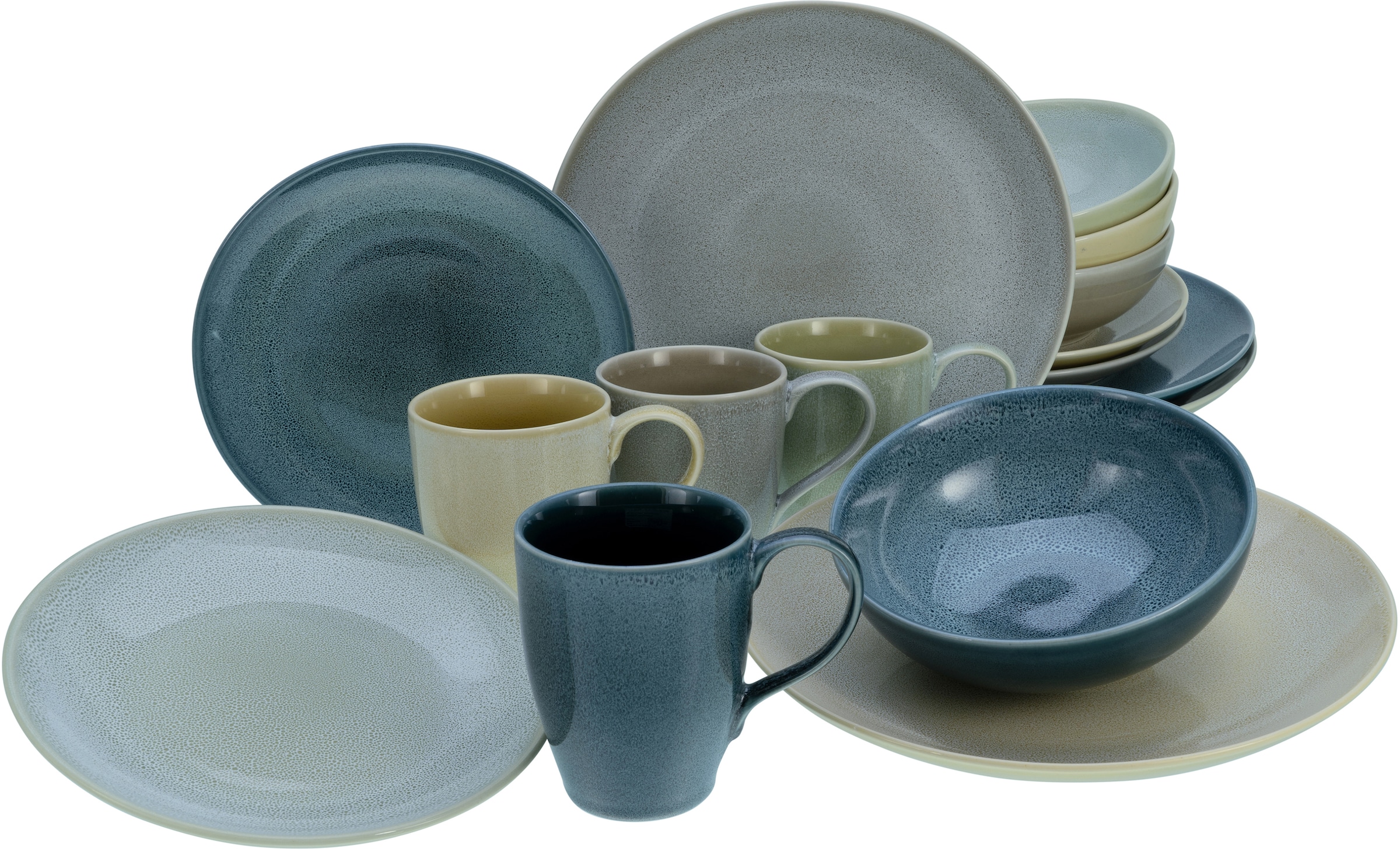 CreaTable Kombiservice "Geschirr-Set Reactive" Service, nostalgische Spezia günstig online kaufen