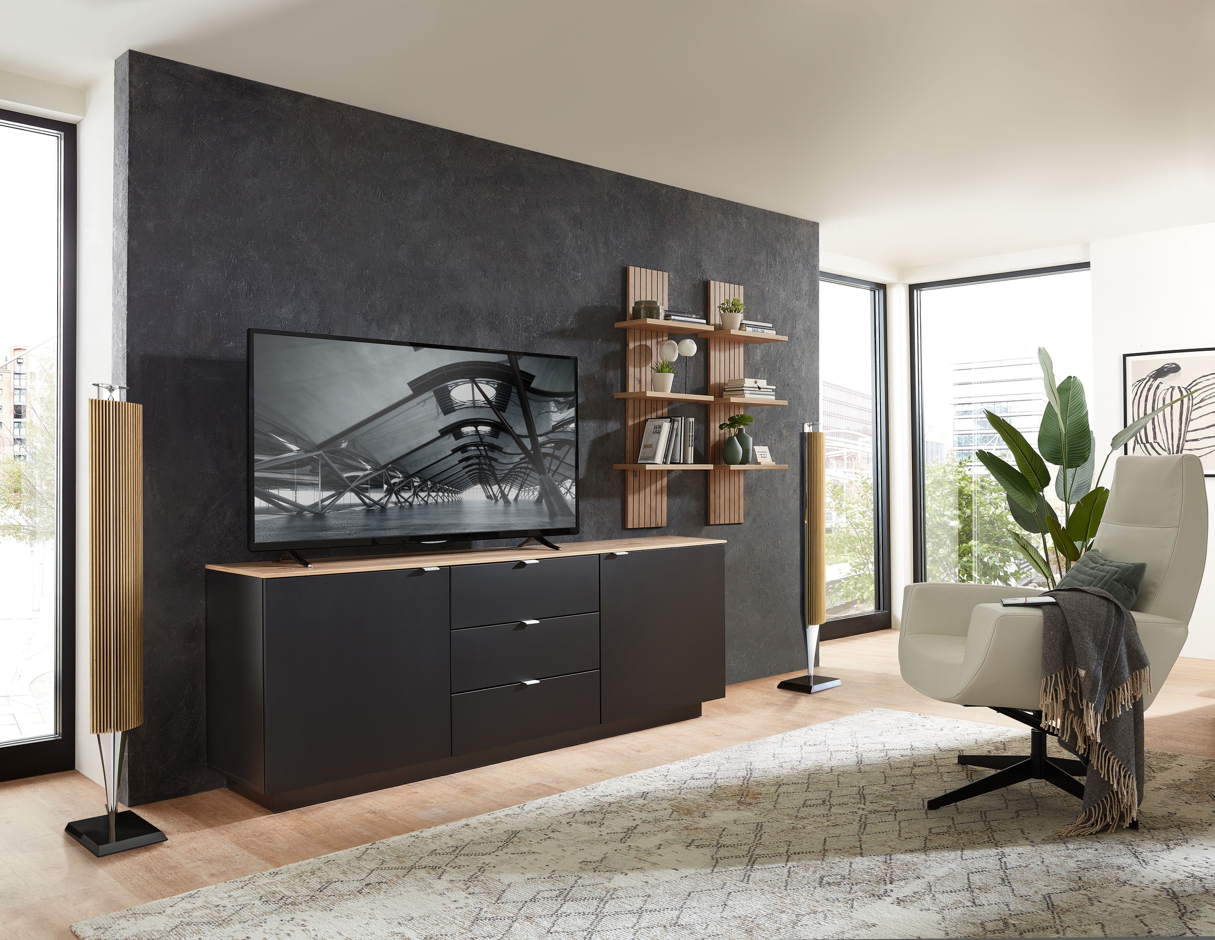Innostyle Wandregal »Core, Wandpaneel Maße B/H/T 38x120x22 cm«, (1 St.), Wandpaneel mit 3 Böden