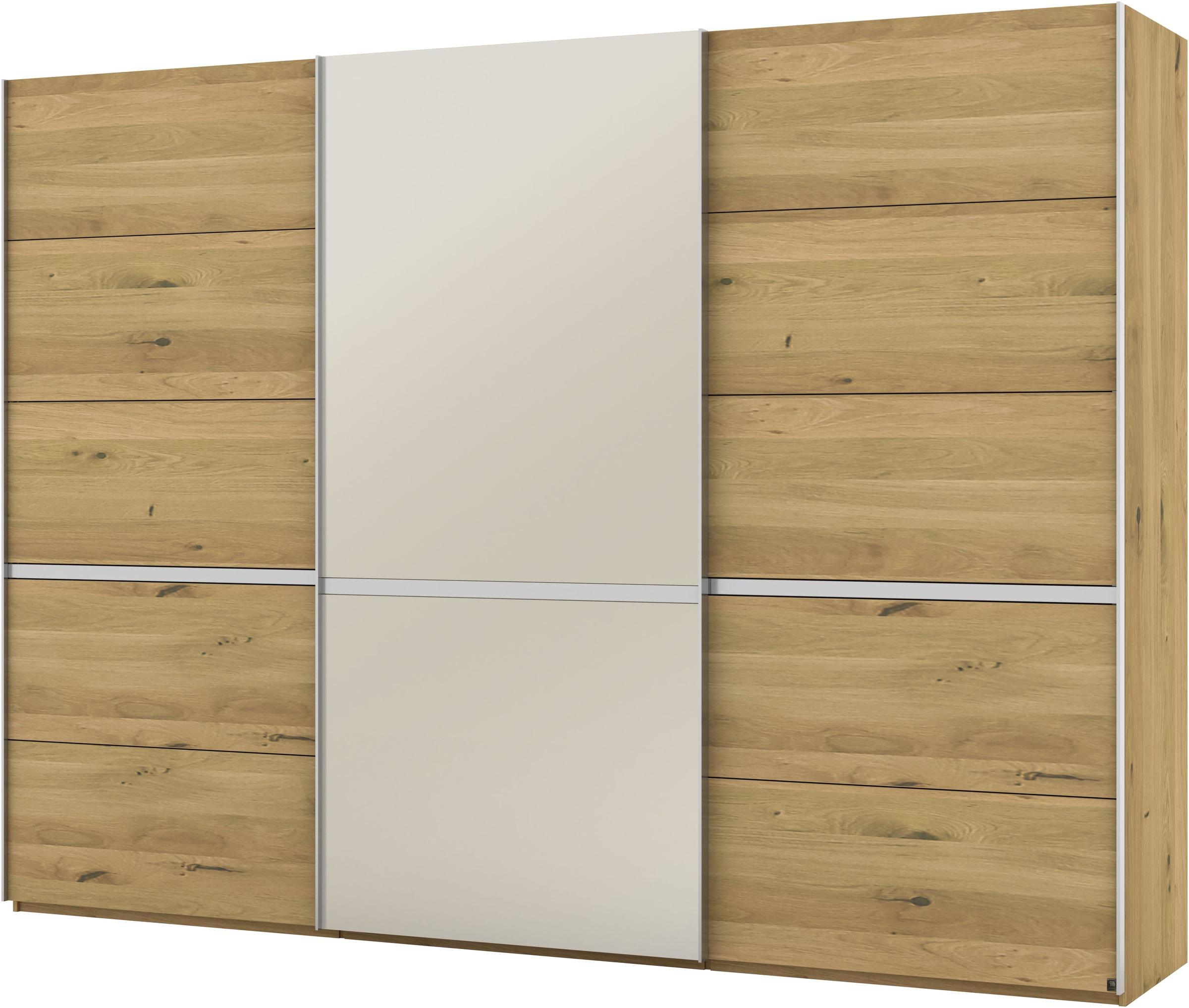 Thumbnail - Musterring Schwebetürenschrank "Savona, Kleiderschrank, Schrank, Garderobe, mit Schiebetüren" Teilmassiv Bianco-Eiche, m...