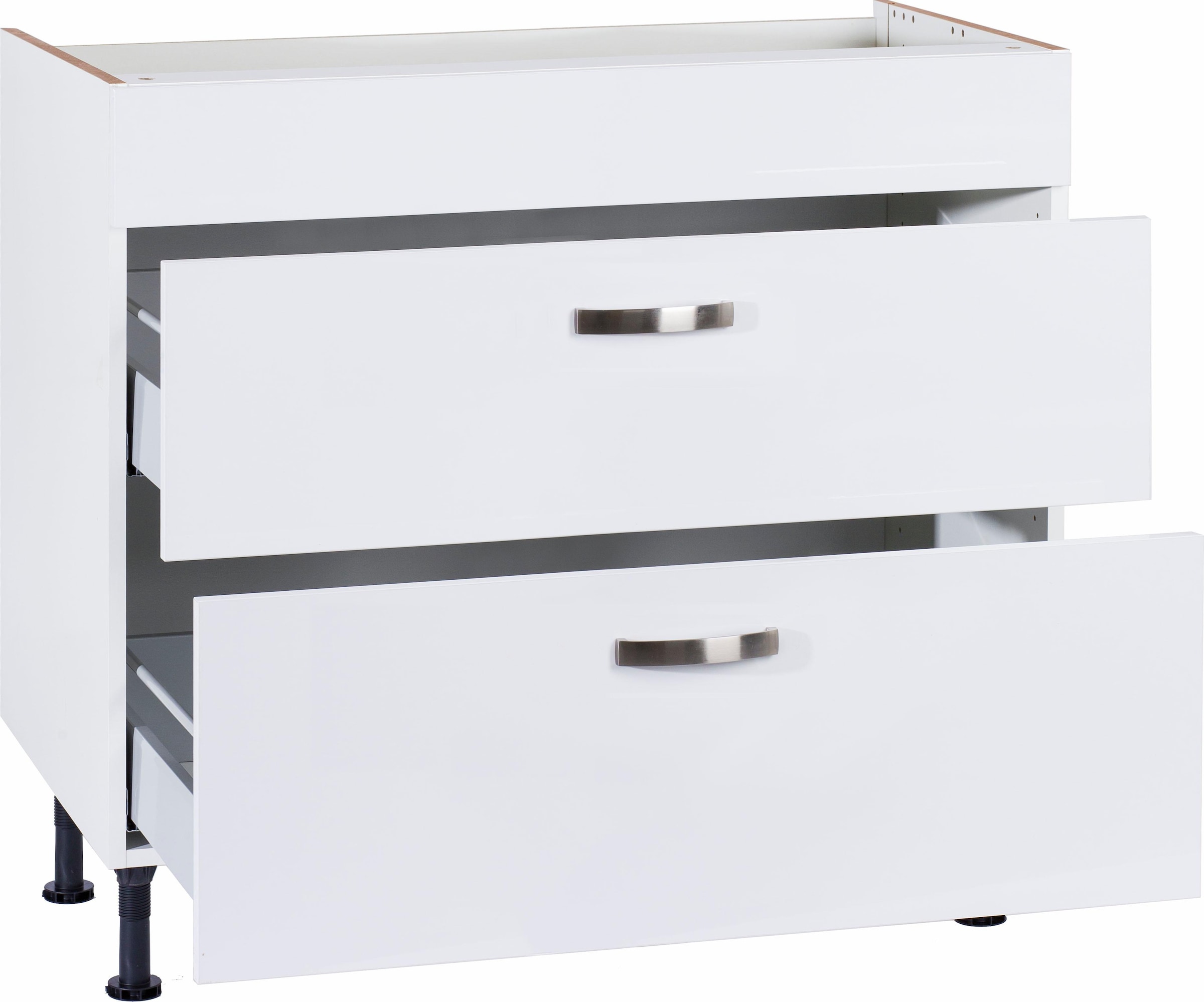 KOCHSTATION Kochfeldumbauschrank »KS-Cara« Breite 90 cm, mit Vollauszügen und Soft-Close-Funktion