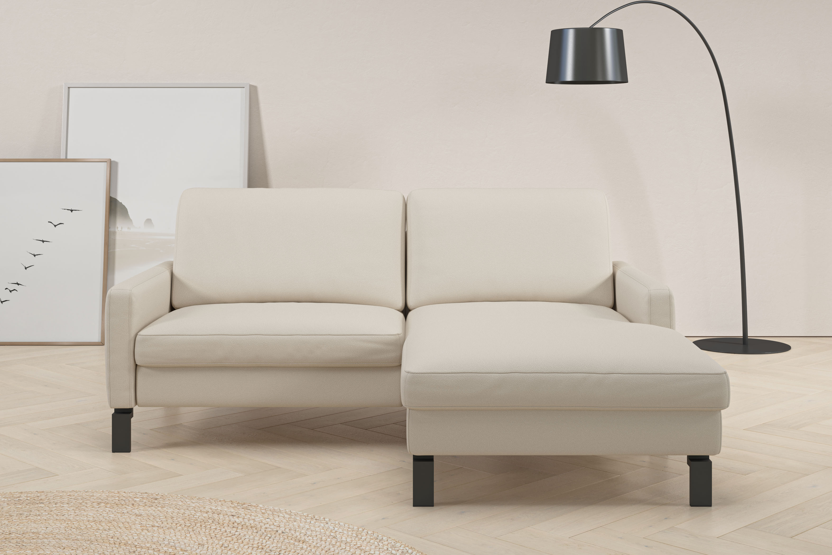Home affaire Ecksofa "Lecce, L-Form, Federkernpolsterung, Breite 194 cm" inkl. saugroboterfreundliche Höhe & schmale Armlehnen