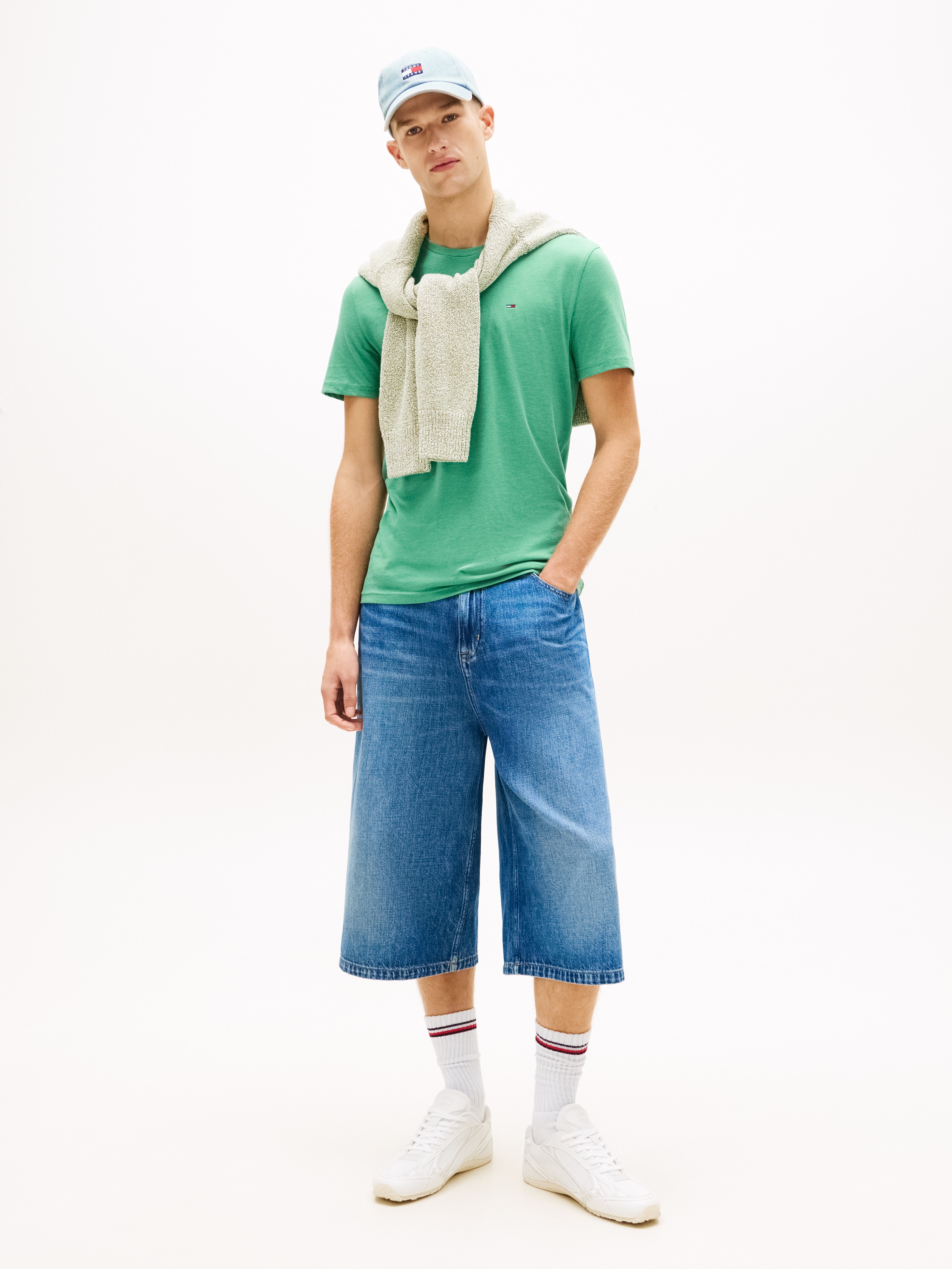 Tommy Jeans T-Shirt »TJM XSLIM JASPE HTR TEE EXT« Mit Rundhalsausschnitt
