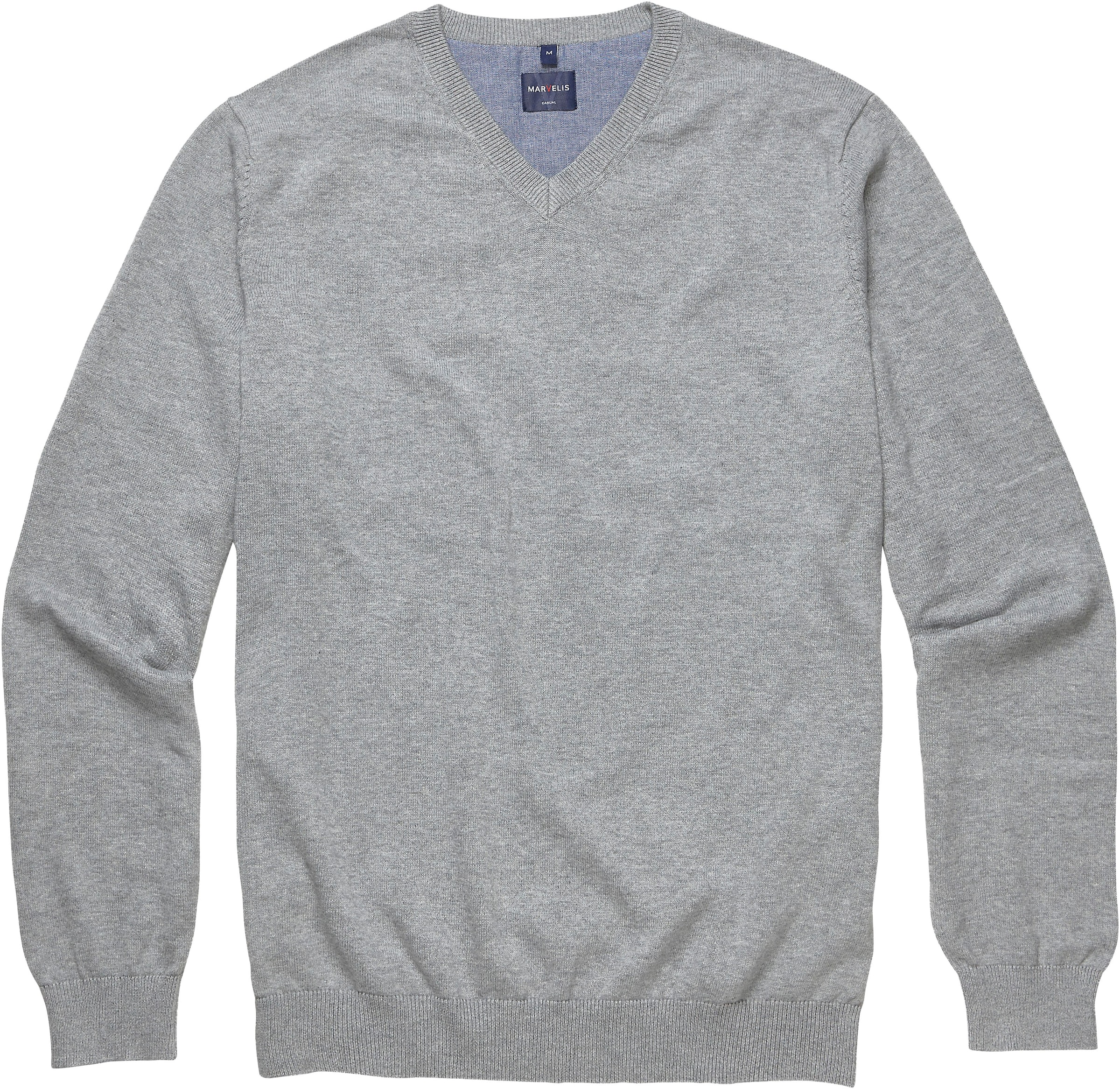 MARVELIS Strickpullover V-Ausschnitt, regular fit, Baumwolle günstig online kaufen
