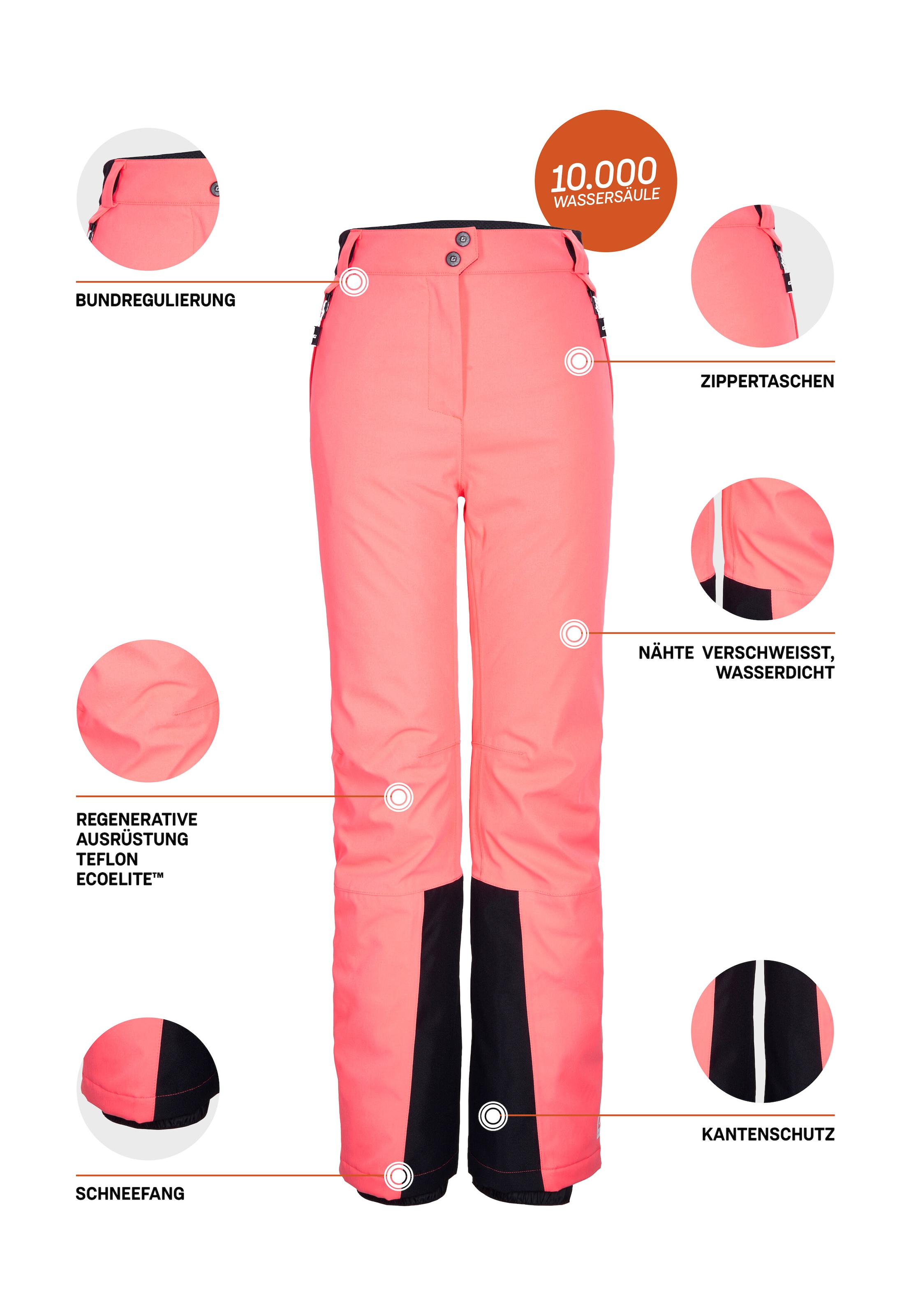 Killtec Skihose »KSW 278 WMN SKI PNTS«  Wind- und wasserdicht, atmungsaktiv, verstellbarer Bund, Kantenschutz