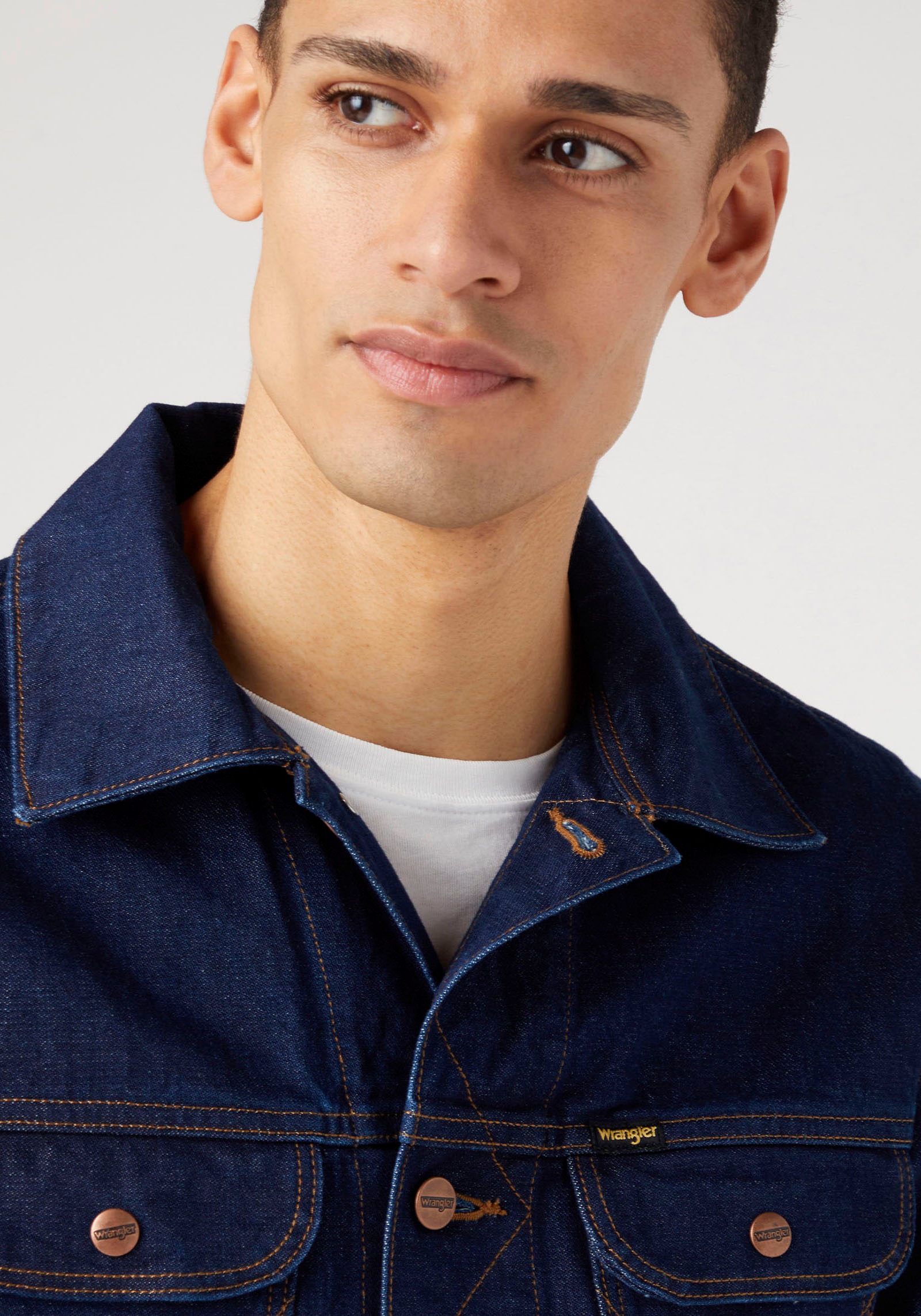 Thumbnail - Wrangler Jeansjacke "124MJ" mit Ziernähten