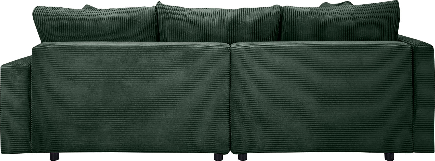 Home affaire Ecksofa »Toni L-Form«, (Cord-Bezug), Ottomane beidseitig montierbar, Federkern-Polsterung