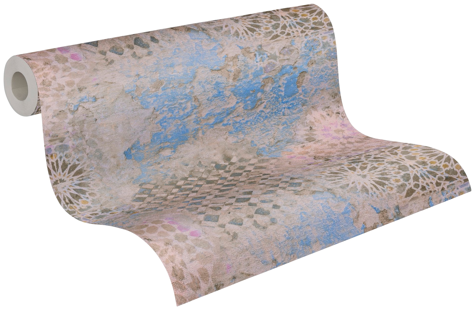 living walls Vliestapete »Metropolitan Stories, Antonio Barcelona« Motiv | Strukturmuster | gemustert leicht strukturiert Tapete Ausgefallen Tapeten Wohnzimmer Schlafzimmer Küche modern Design