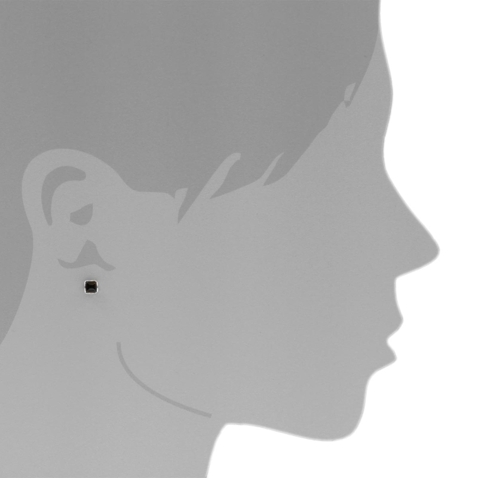 OSTSEE-SCHMUCK Paar Ohrstecker »- Classic 4x4 mm - Silber 925/000 - Bernstein«