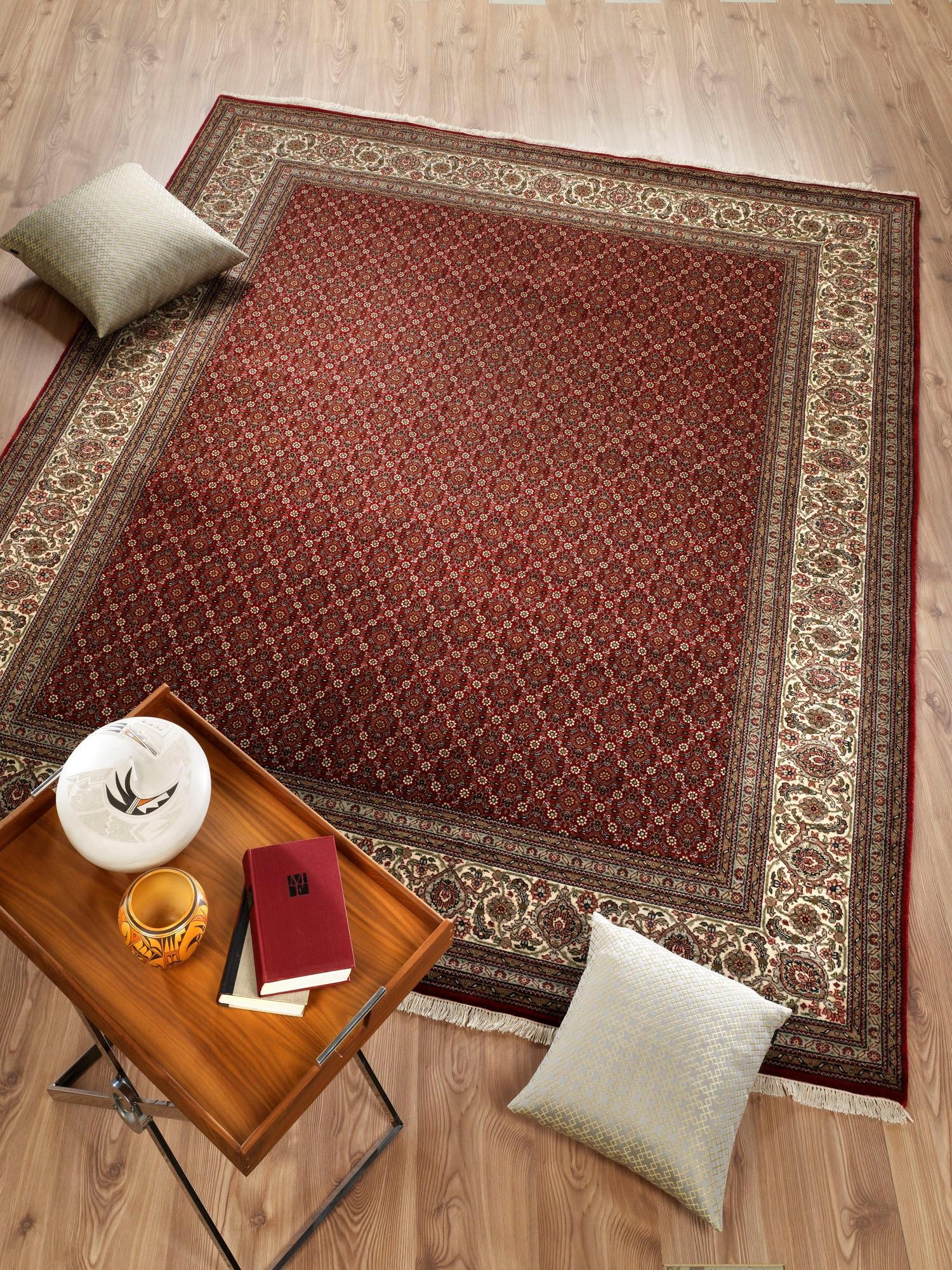 OCI DIE TEPPICHMARKE Läufer »Cavari Herati«, rechteckig, 4 mm Höhe, hochwertig, handgeknüpft, mit Fransen, Wohnzimmer