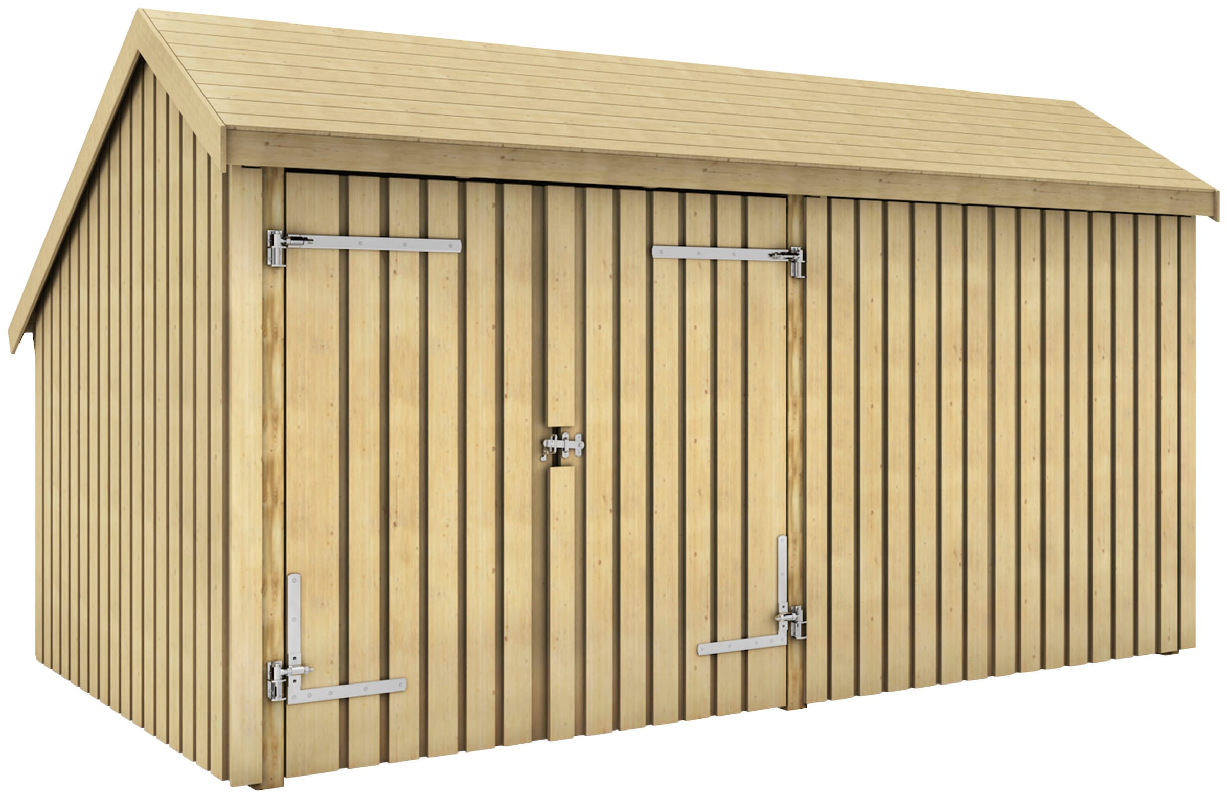 PLUS Gartenhaus "Multi" Gartenhaus 10,5 m², mit Doppeltür, Dachpappe/Alulei günstig online kaufen