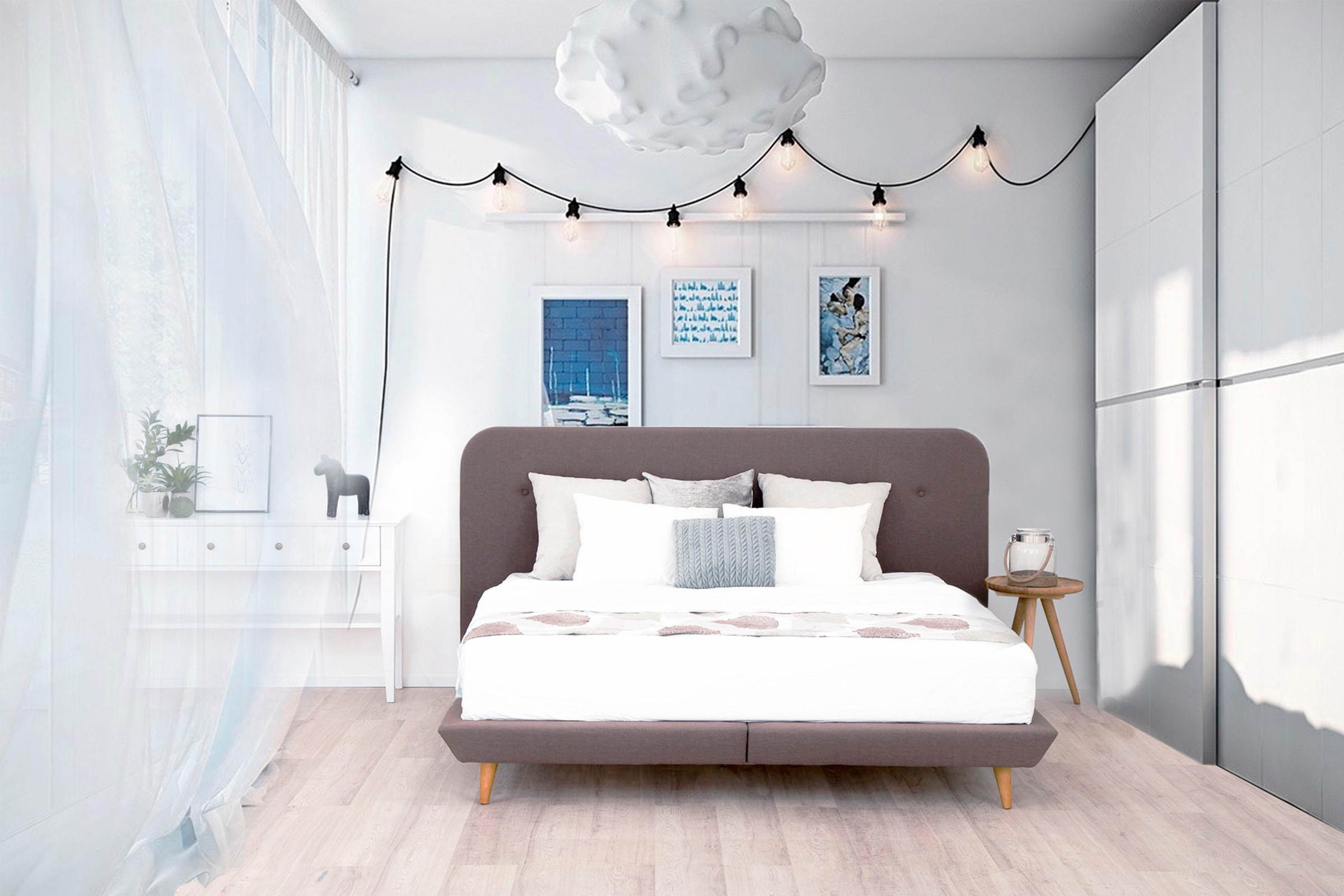 andas Boxspringbett »Premium«, Steppung mit Knopfheftung, inkl. Topper